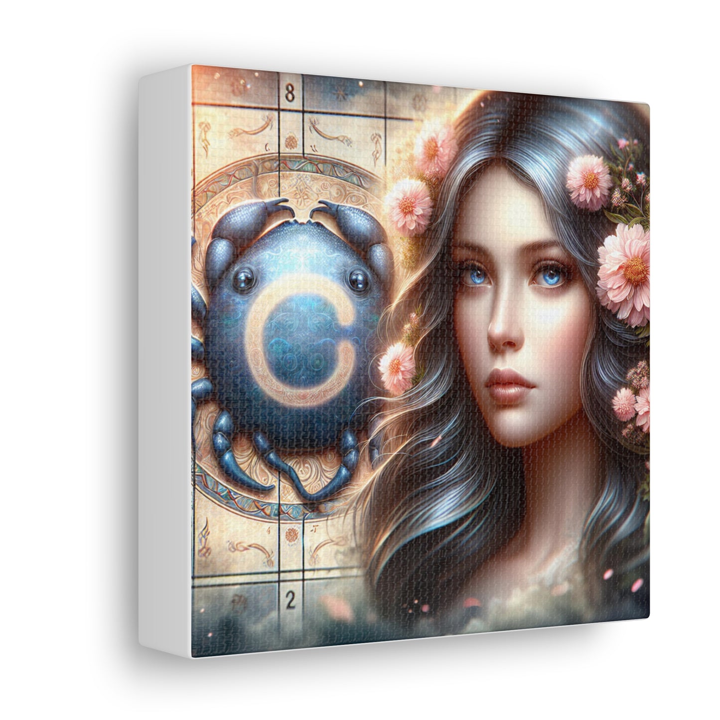 Cancer Woman Astrological Sign Canvas Wall Art