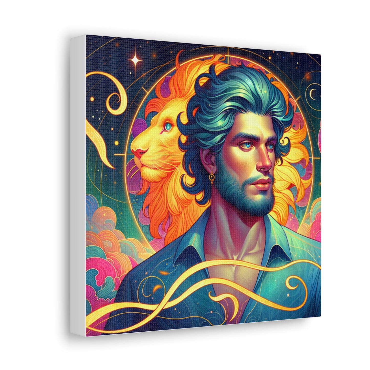 Leo Man Astrological Sign Canvas Wall Art