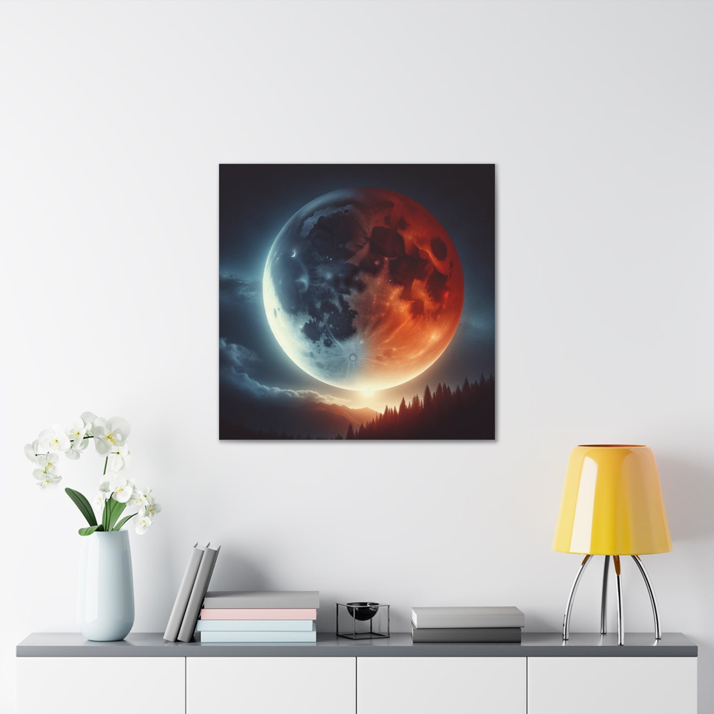 Lunar Eclipse Canvas Wall Art