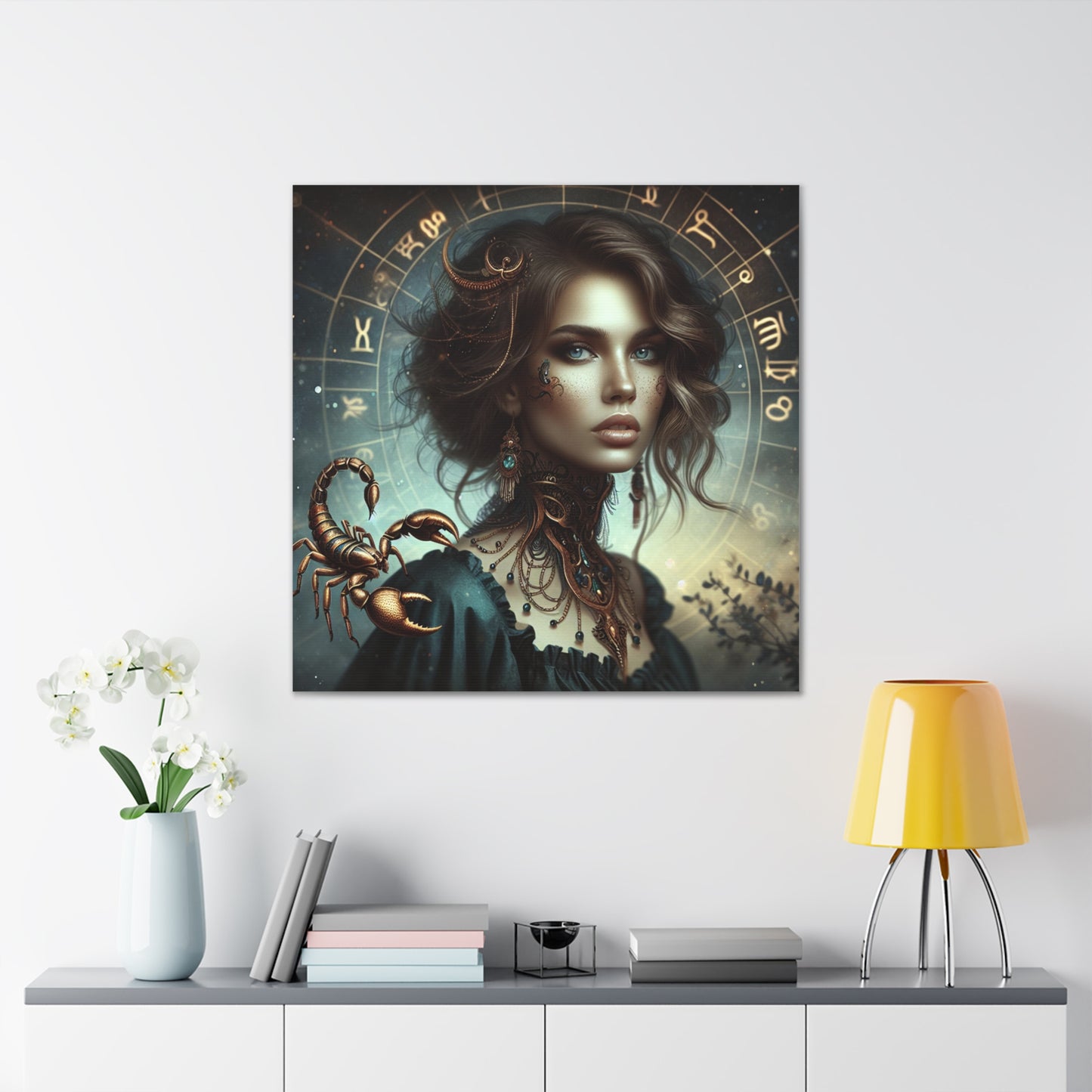 Scorpio Woman Astrological Sign Canvas Wall Art