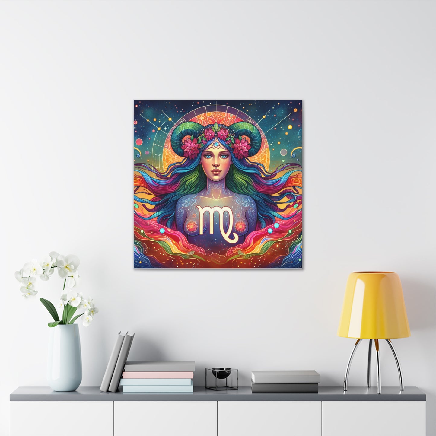 Virgo Woman Astrological Sign Canvas Wall Art