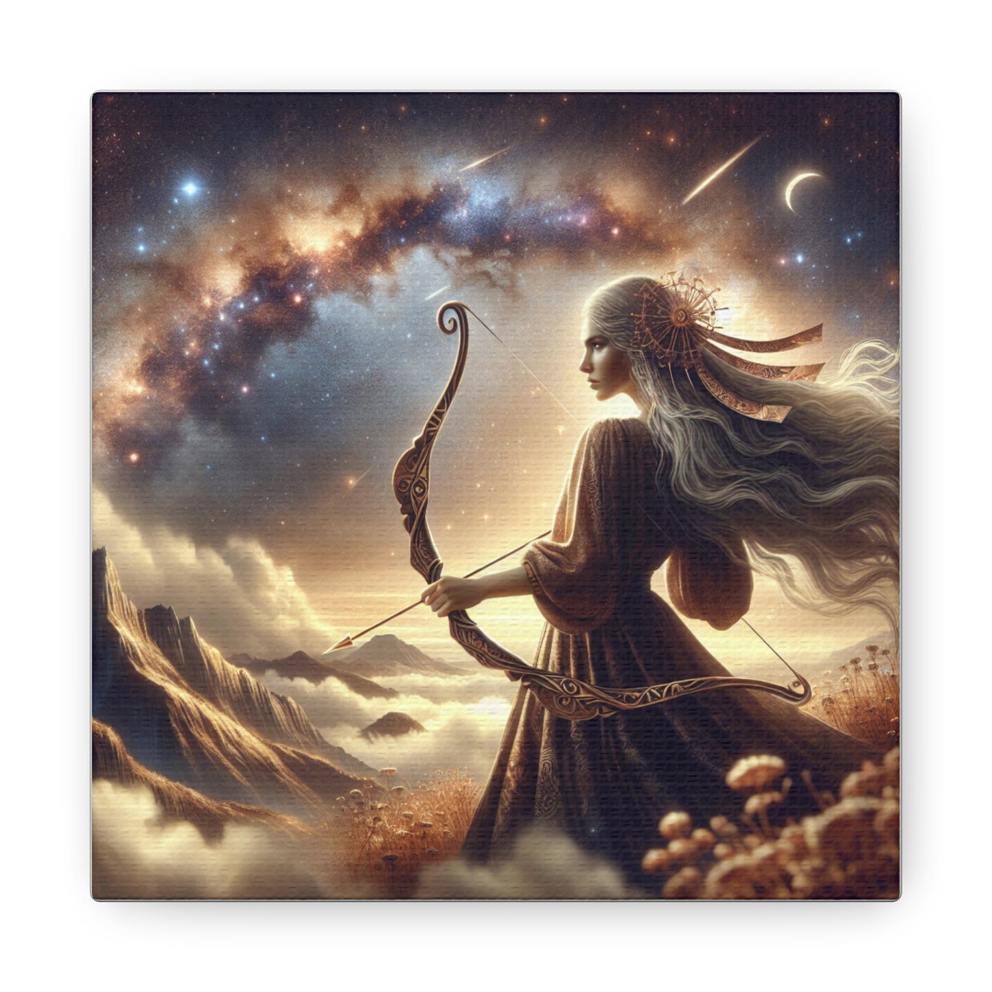 Sagittarius Woman Astrological Sign Canvas Wall Art