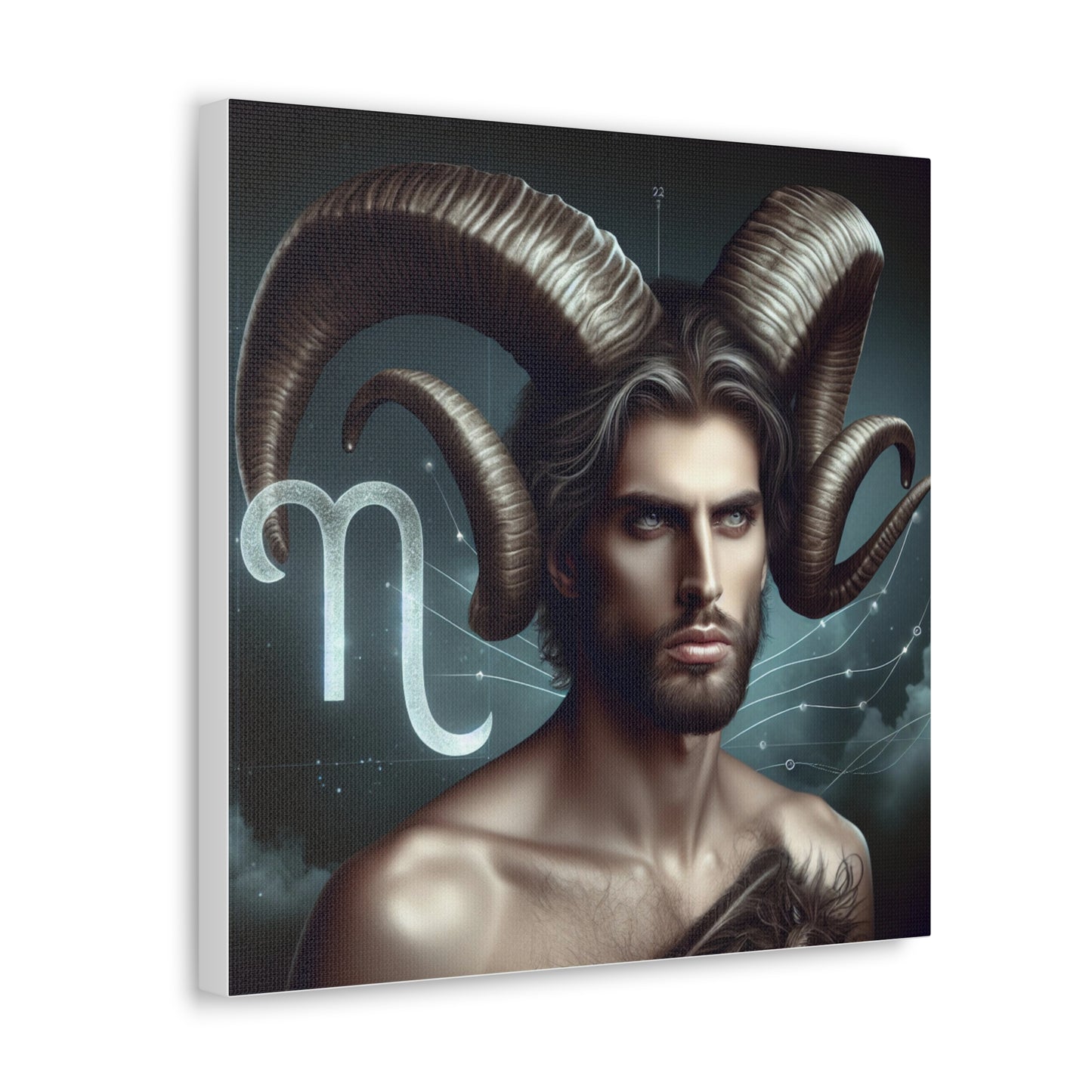 Capricorn Man Astrological Sign Canvas Wall Art