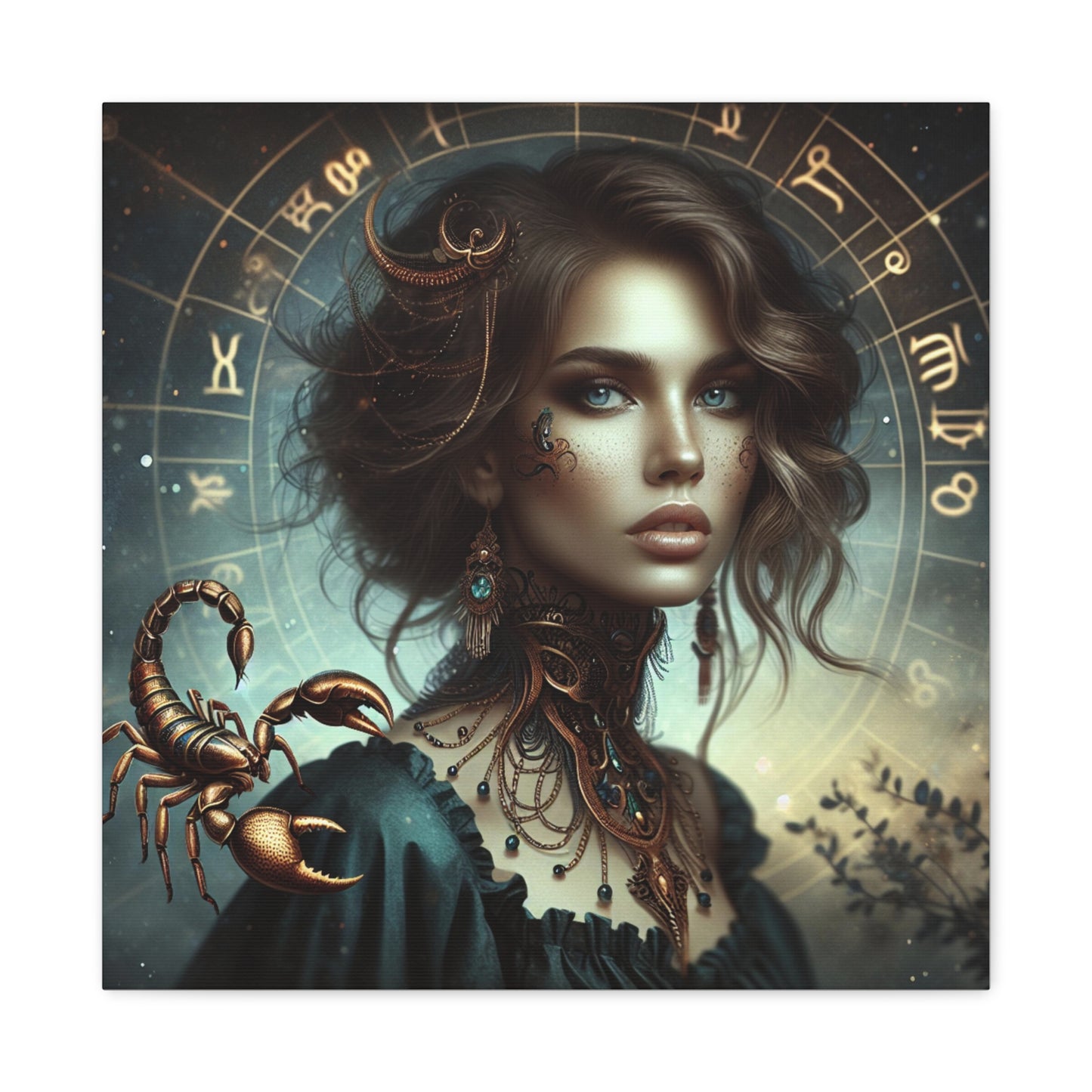 Scorpio Woman Astrological Sign Canvas Wall Art