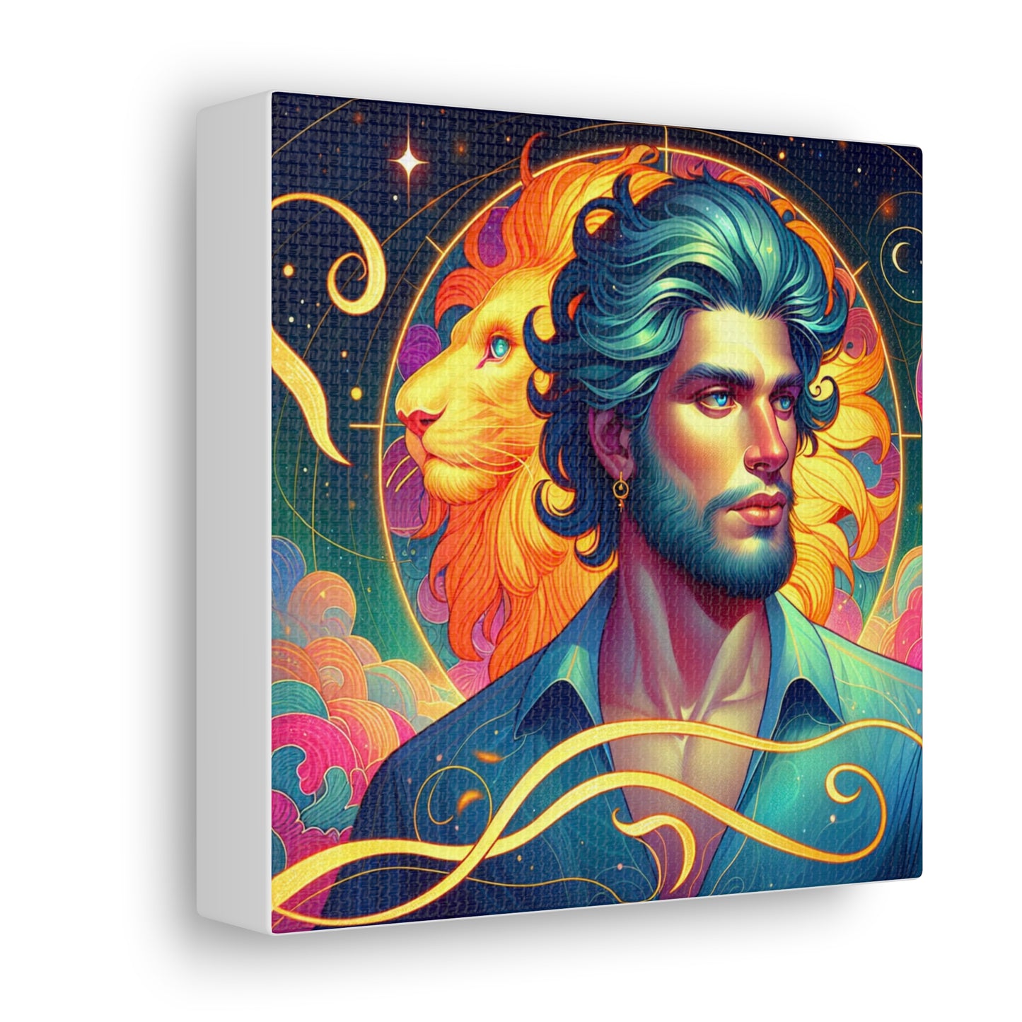 Leo Man Astrological Sign Canvas Wall Art