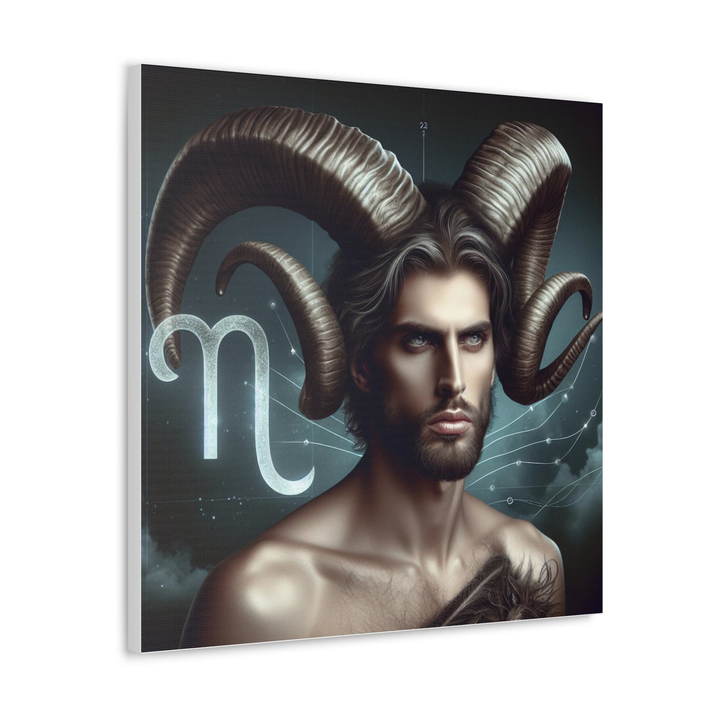 Capricorn Man Astrological Sign Canvas Wall Art