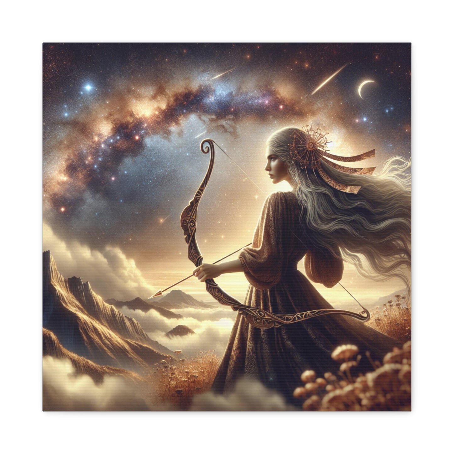 Sagittarius Woman Astrological Sign Canvas Wall Art