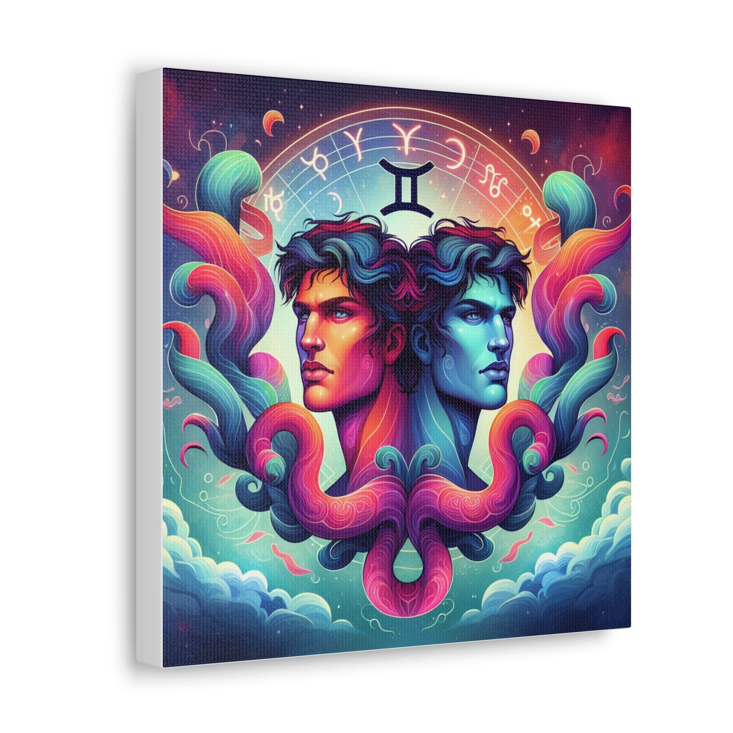 Gemini man Astrological Sign Canvas Wall Art