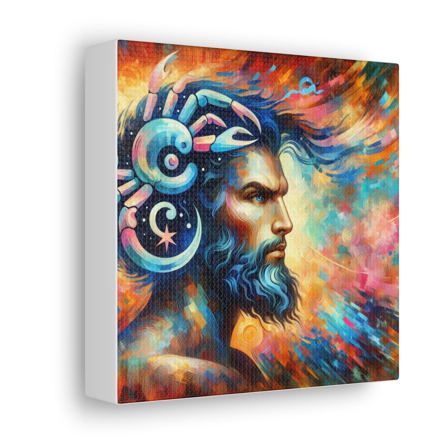 Cancer Man Astrological Sign Canvas Wall Art