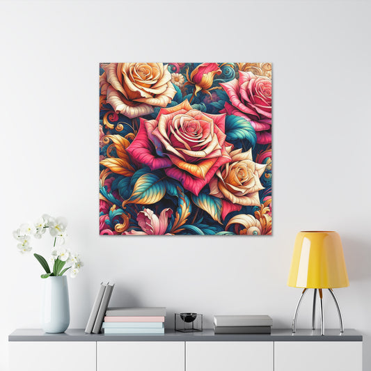 Roses Canvas Wall Art