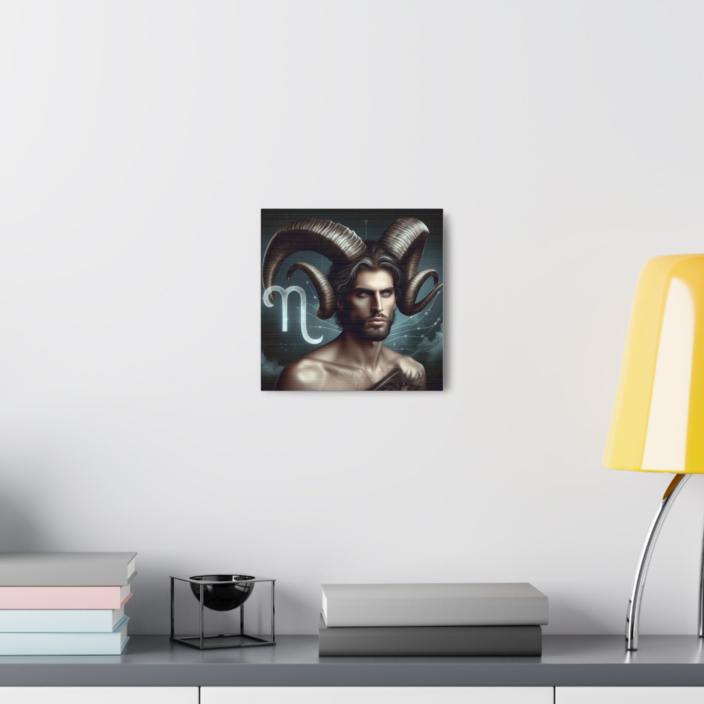 Capricorn Man Astrological Sign Canvas Wall Art