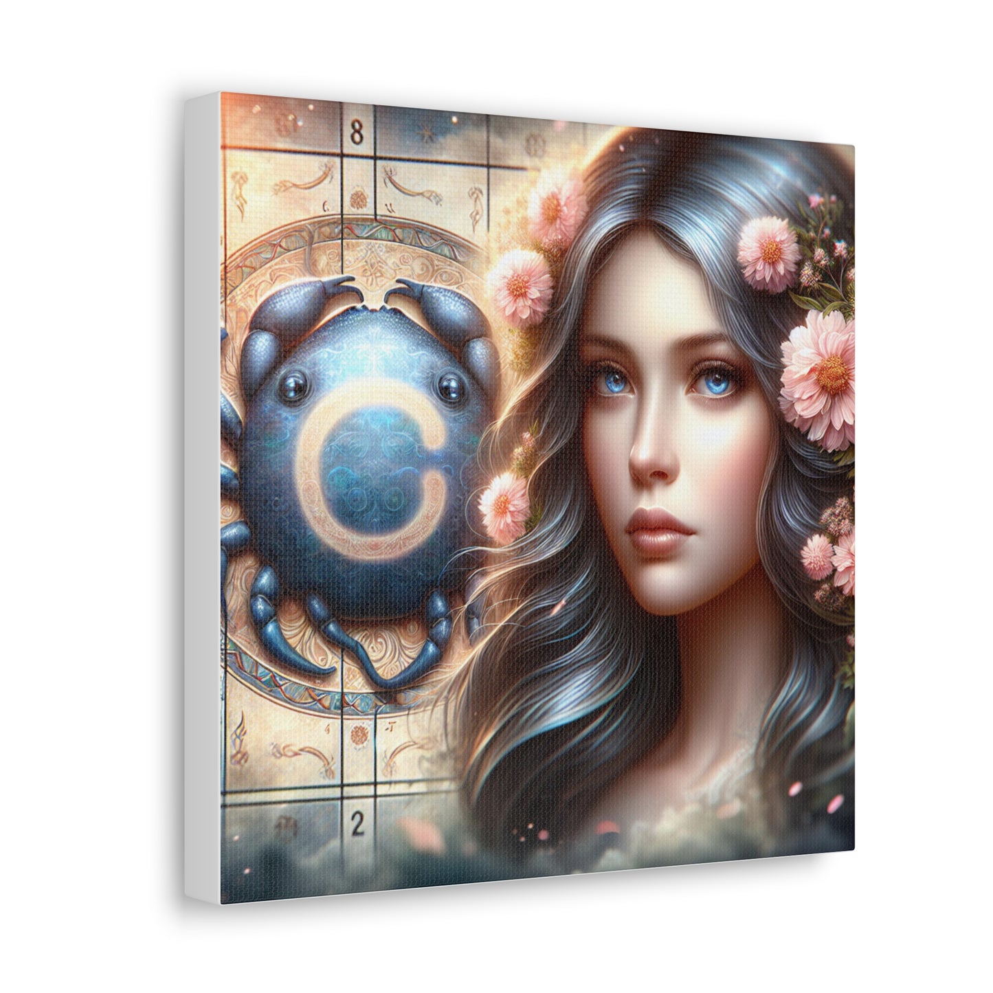 Cancer Woman Astrological Sign Canvas Wall Art