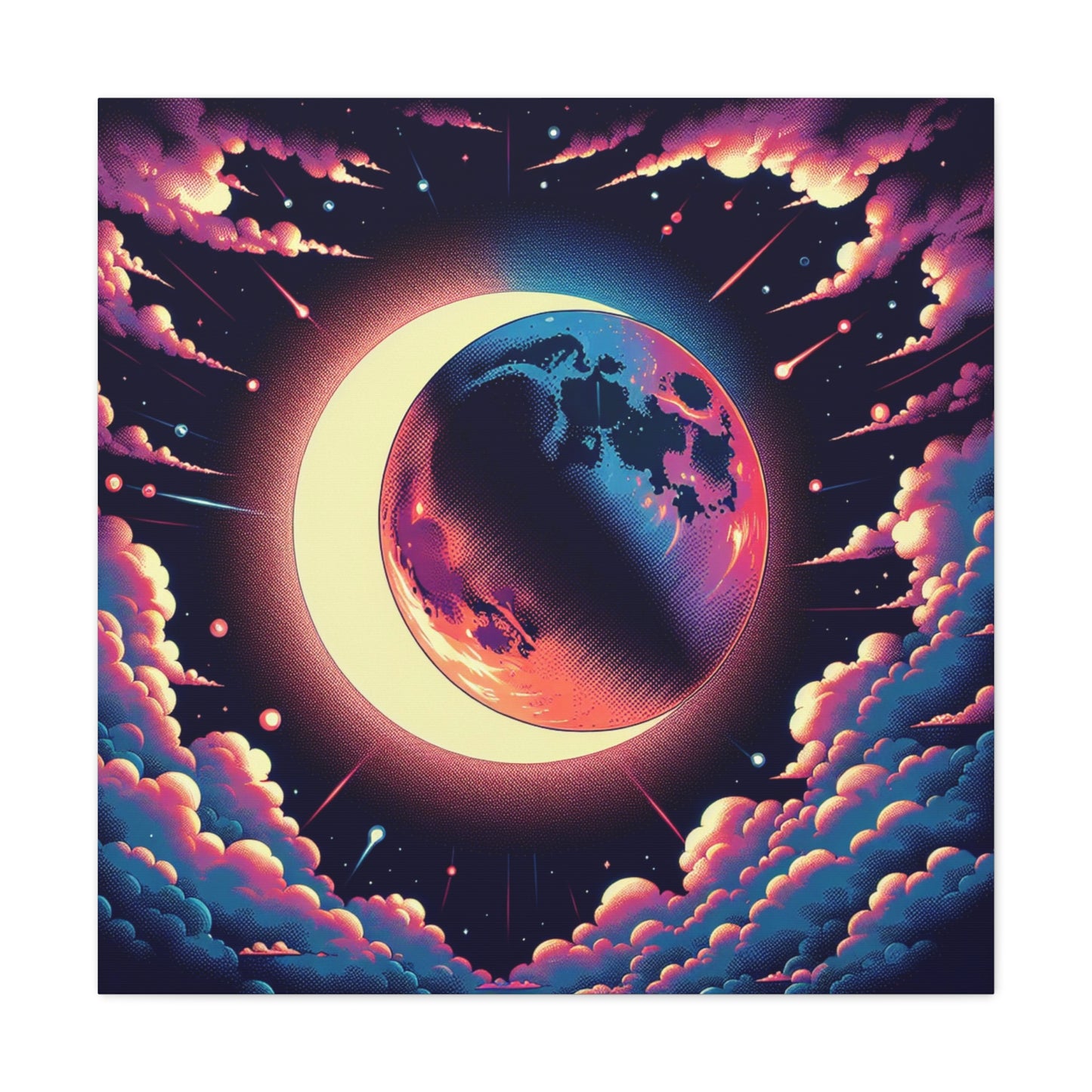 Lunar Eclipse Canvas Wall Art