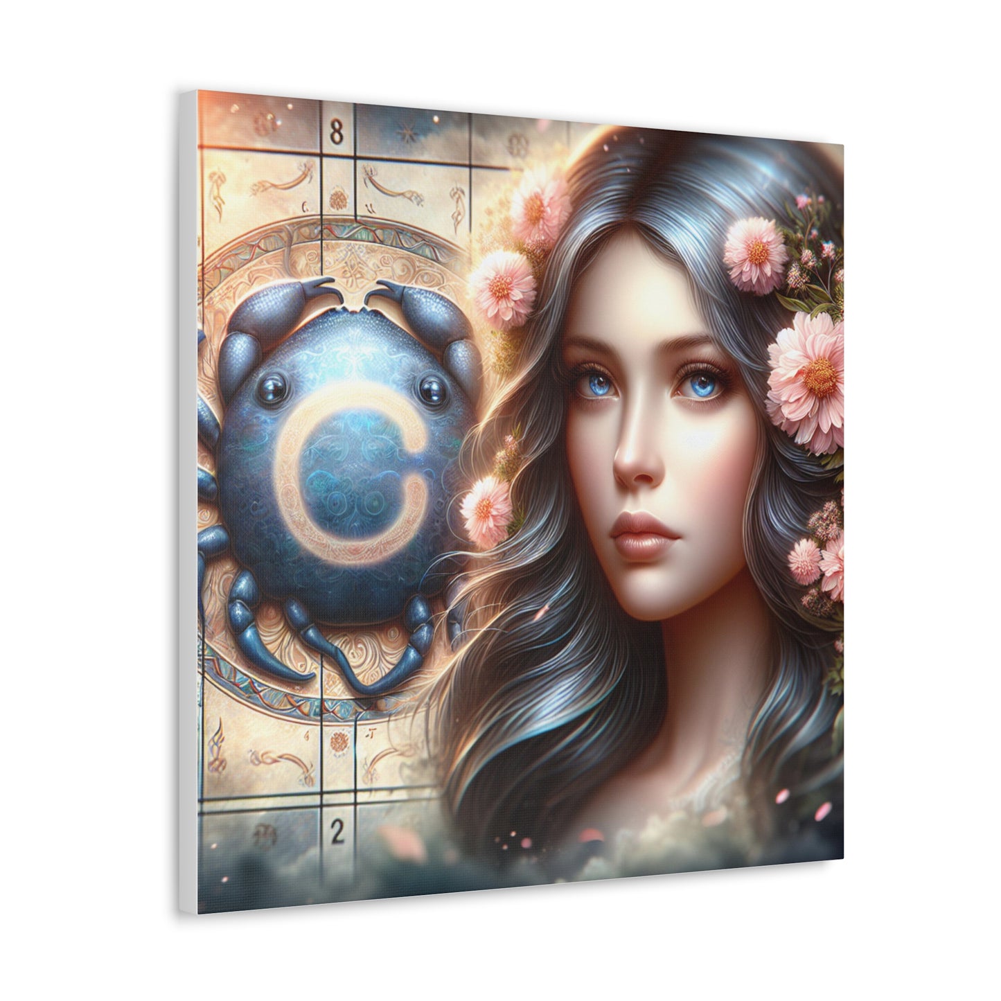 Cancer Woman Astrological Sign Canvas Wall Art