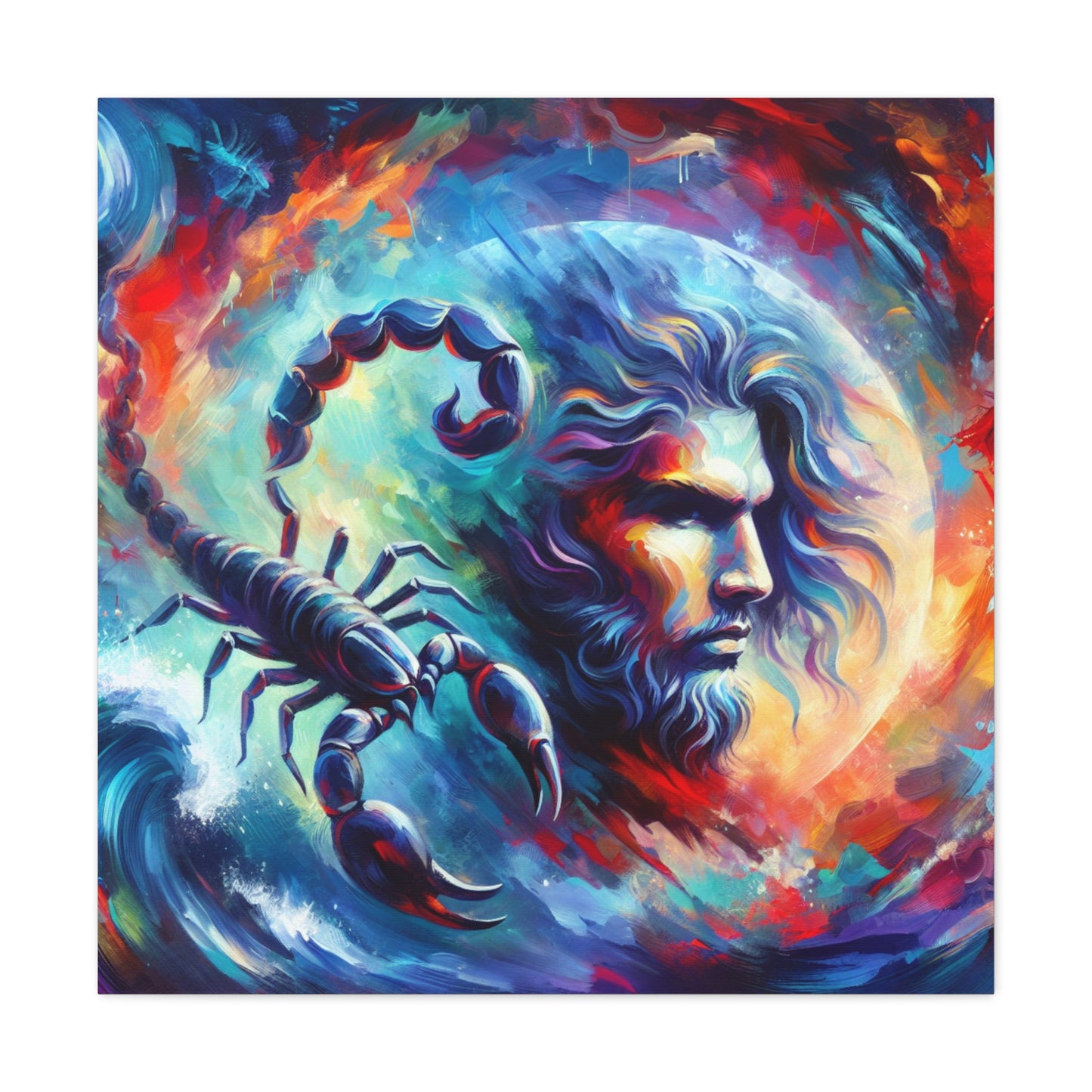 Scorpio Man Astrological Sign Canvas Wall Art