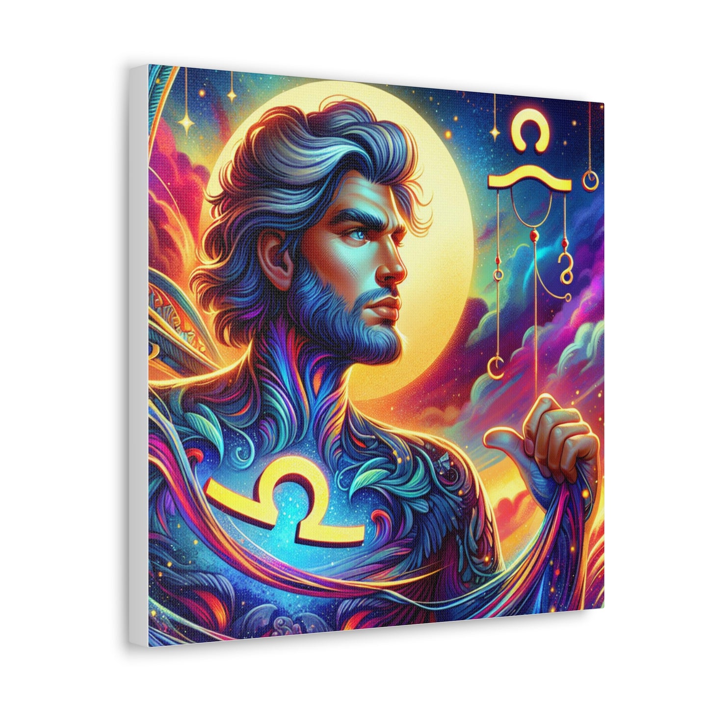 Libra Man Astrological Sign Canvas Wall Art