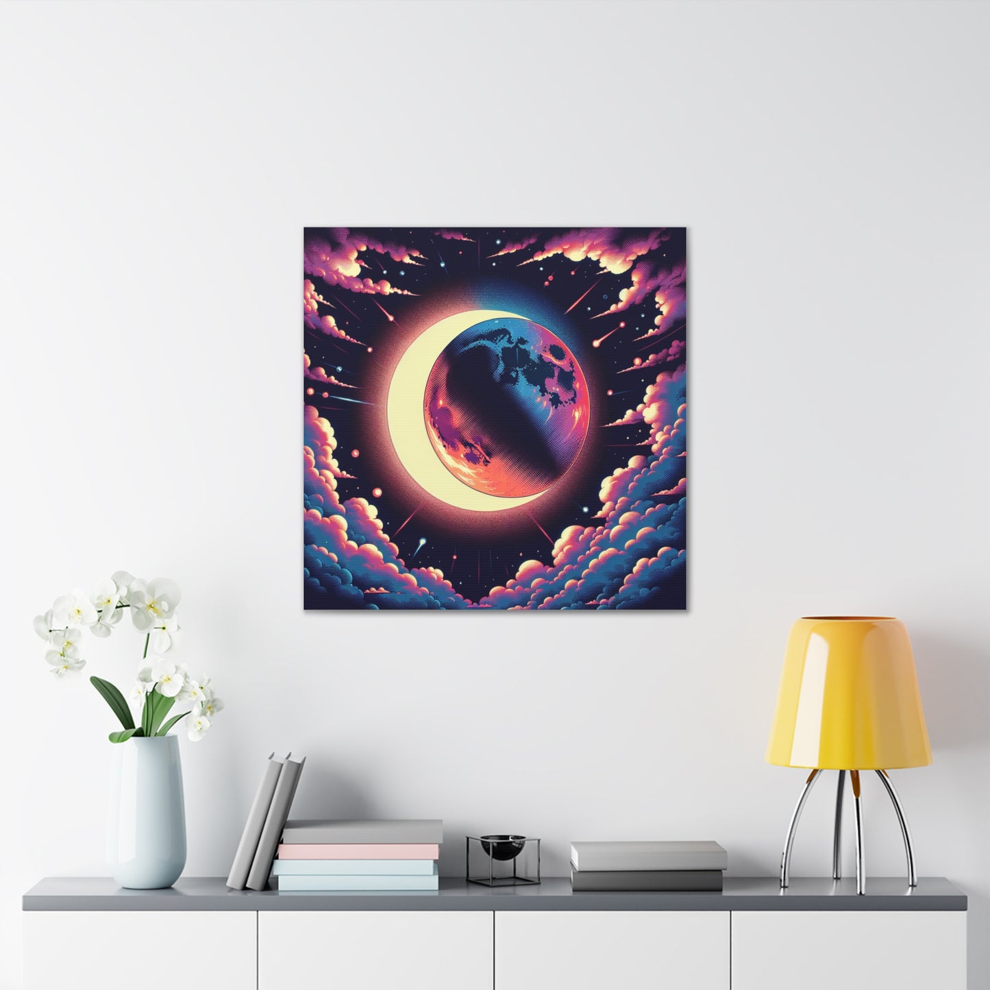 Lunar Eclipse Canvas Wall Art