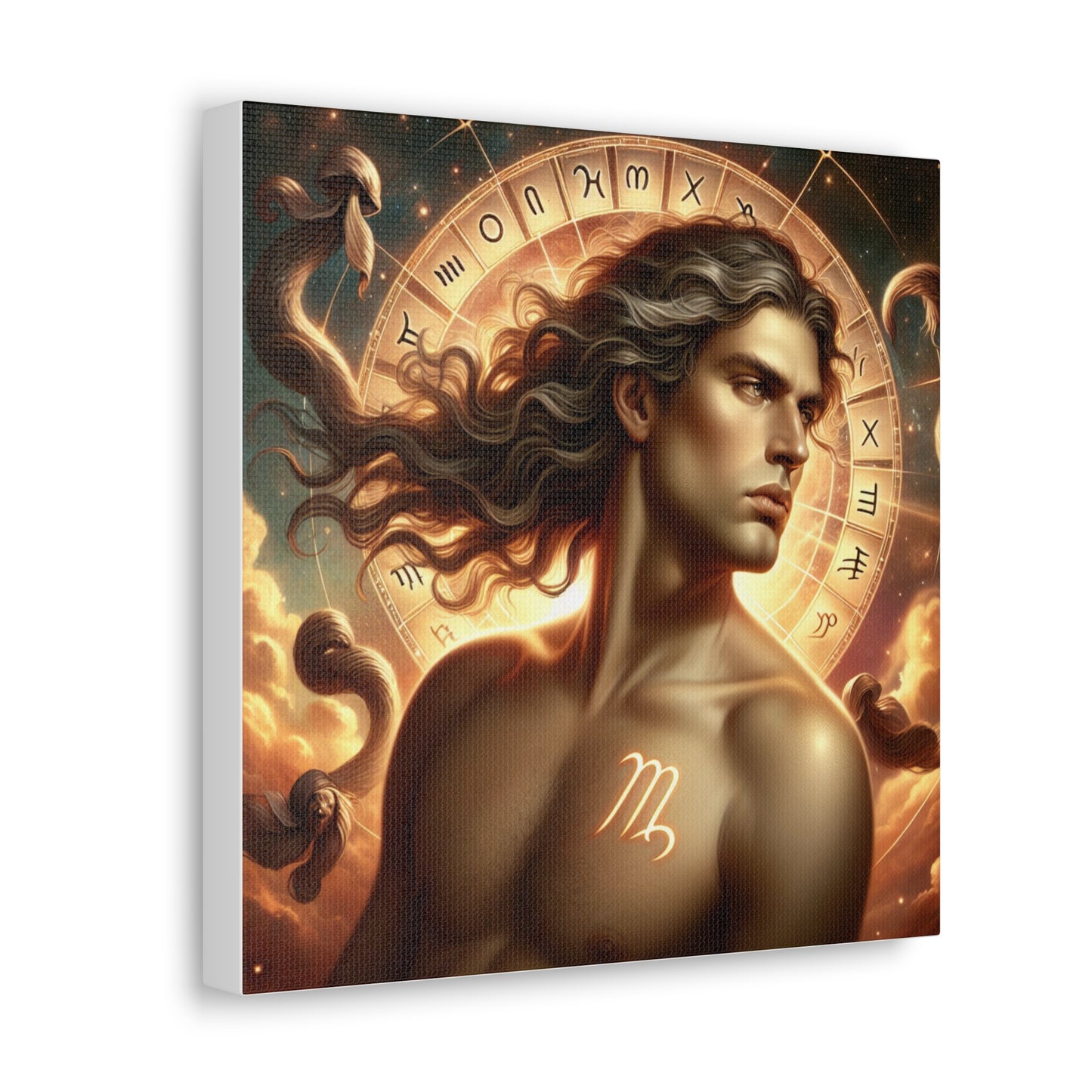 Virgo Man Astrological Sign Canvas Wall Art