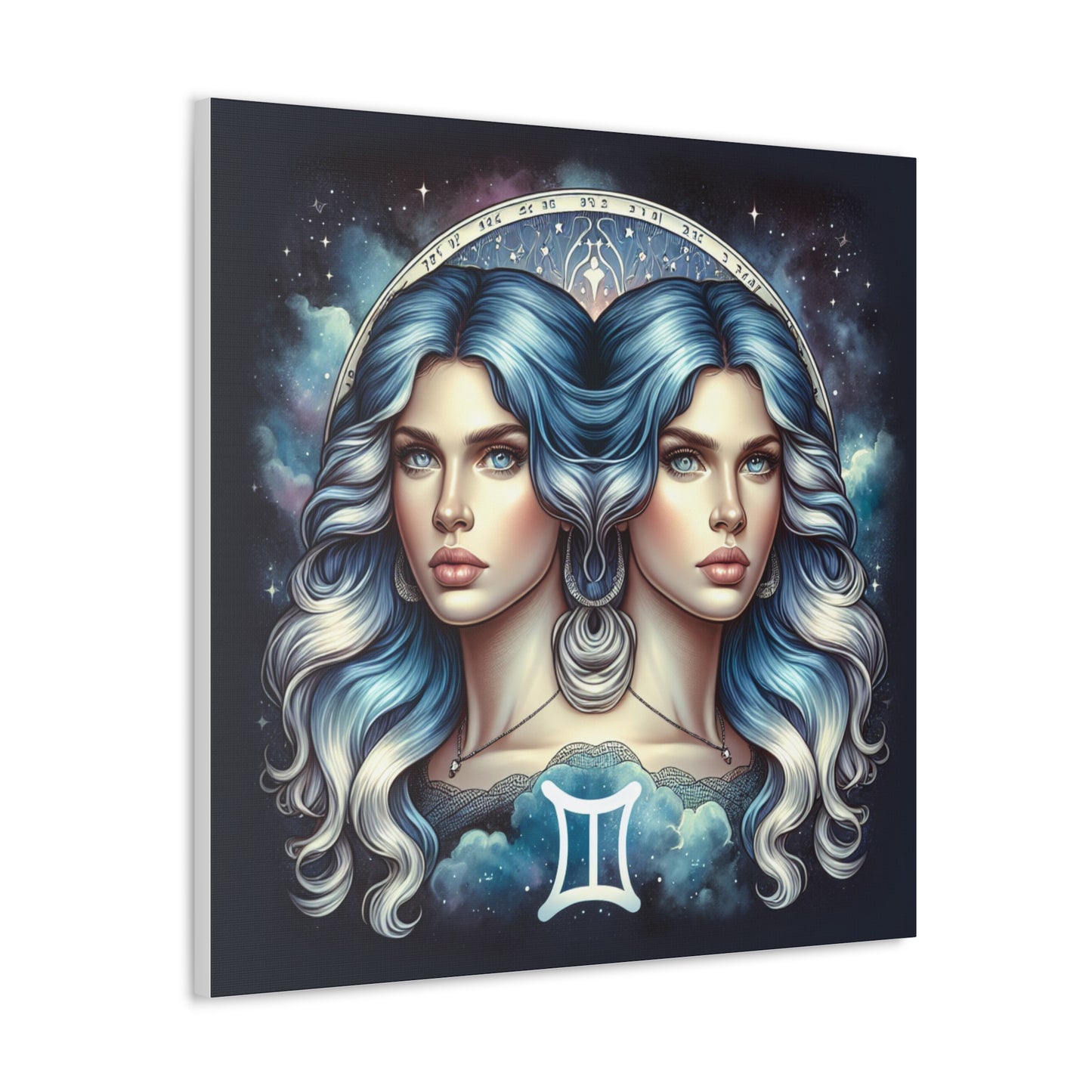 Gemini Woman Astrological Sign Canvas Wall Art