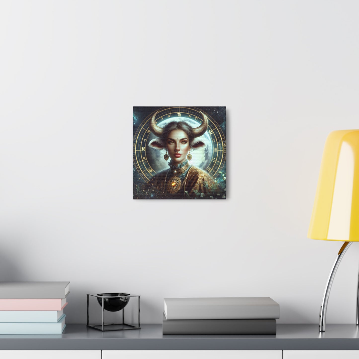 Taurus Woman Astrological Sign Canvas Wall Art