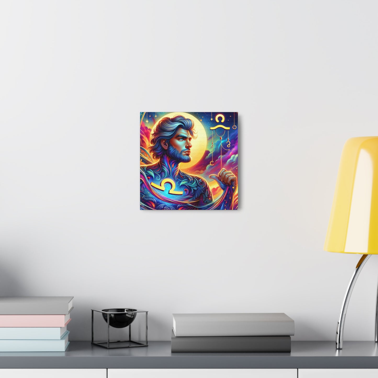 Libra Man Astrological Sign Canvas Wall Art