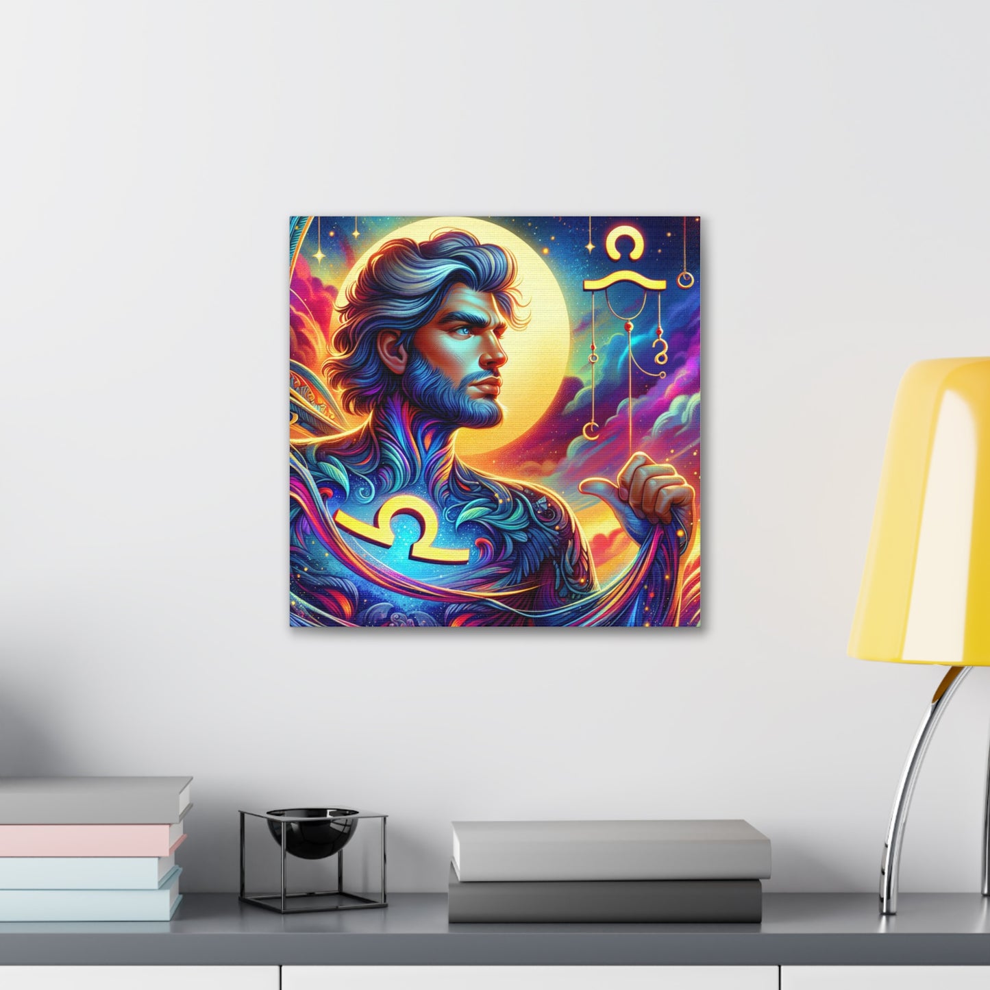 Libra Man Astrological Sign Canvas Wall Art