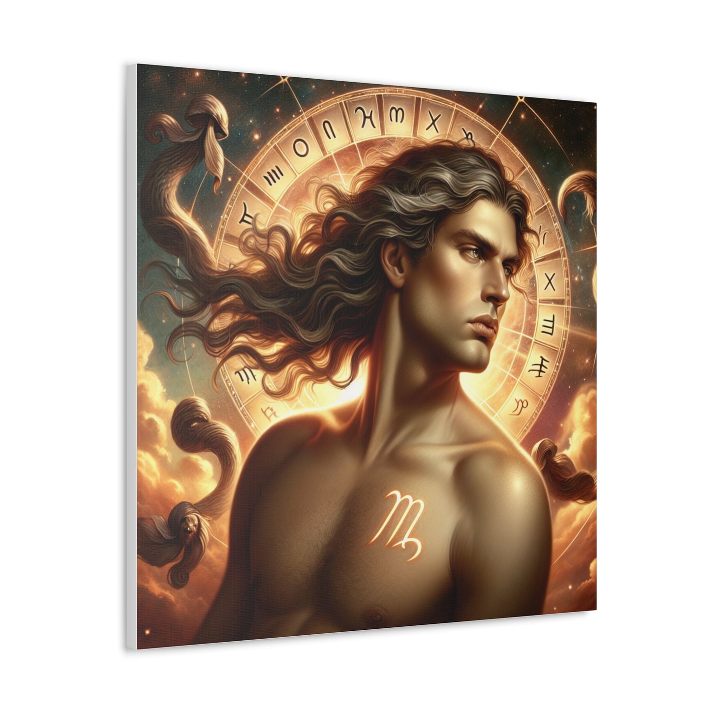 Virgo Man Astrological Sign Canvas Wall Art