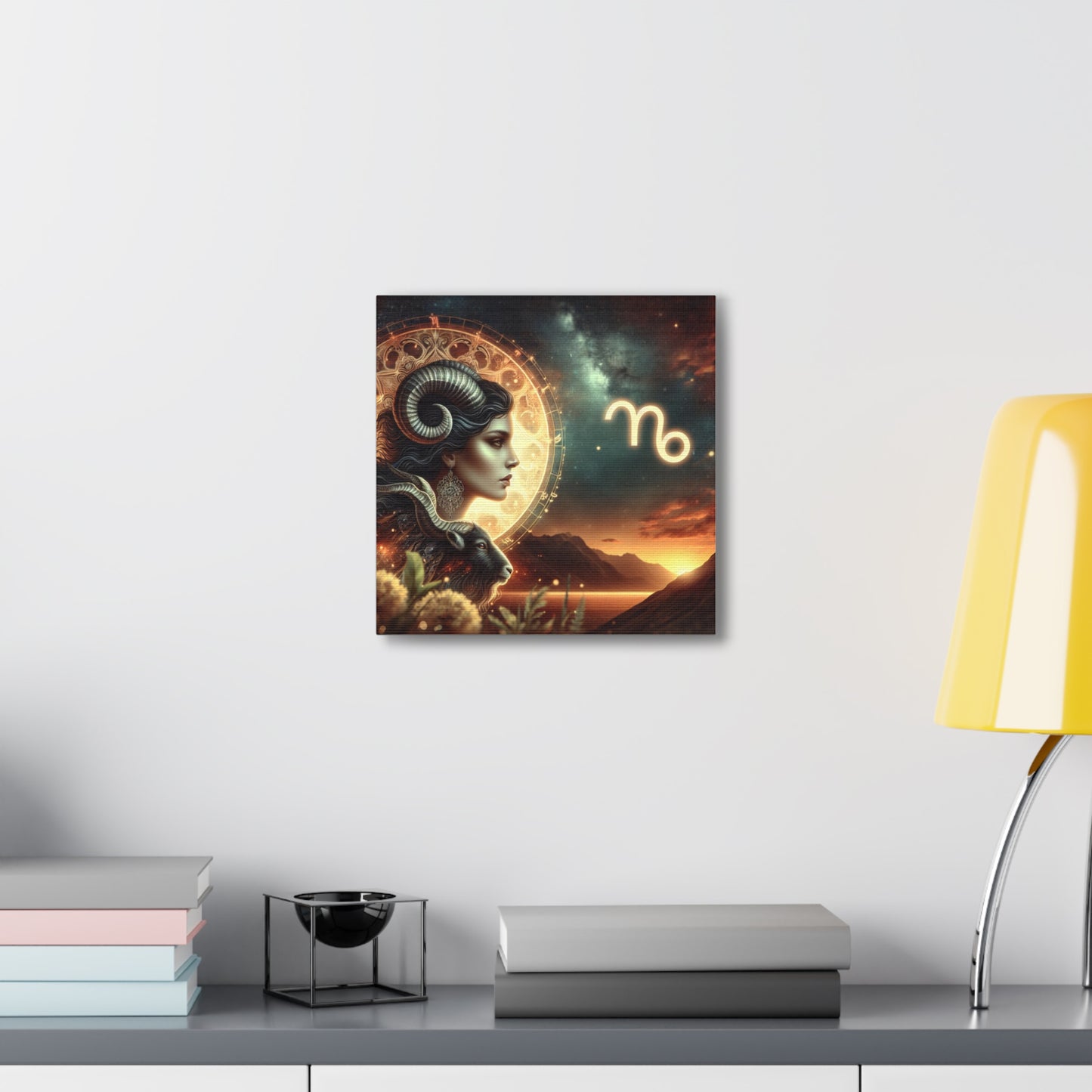 Capricorn Woman Astrological Sign Canvas Wall Art