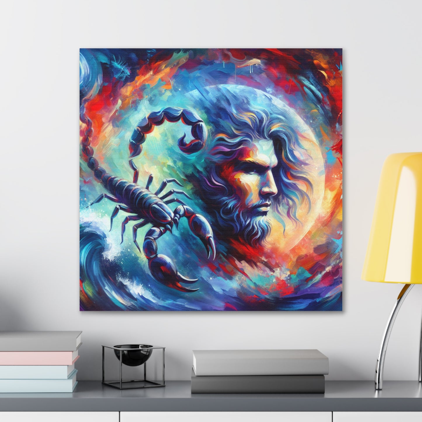 Scorpio Man Astrological Sign Canvas Wall Art