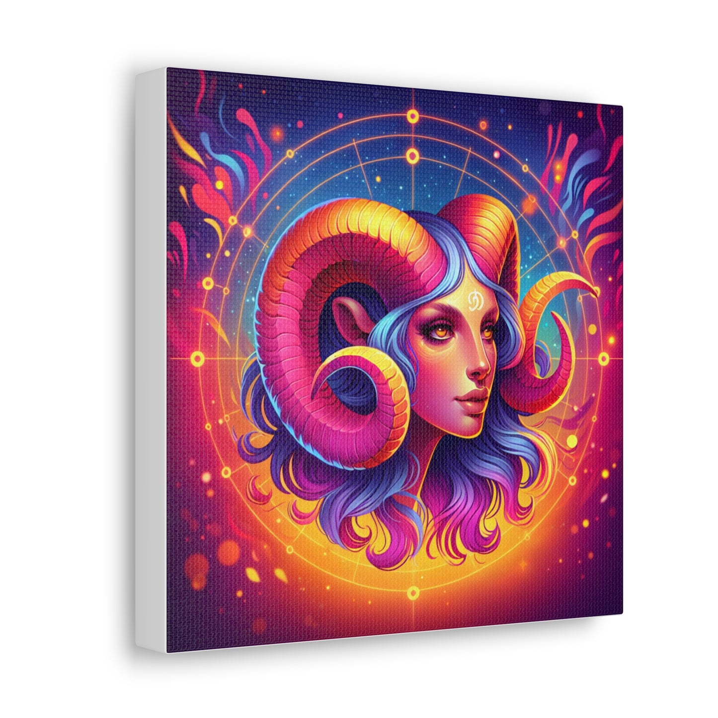 Aries Woman Astrological Sign Canvas Wall Art