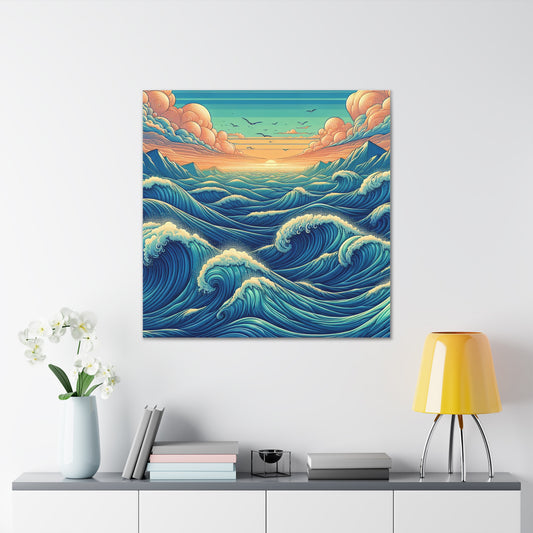 Ocean Waves Canvas Wall Art