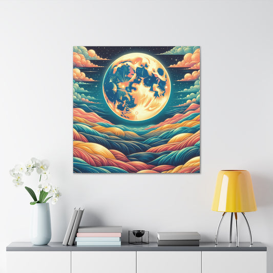 Full Moon Canvas Wall Art