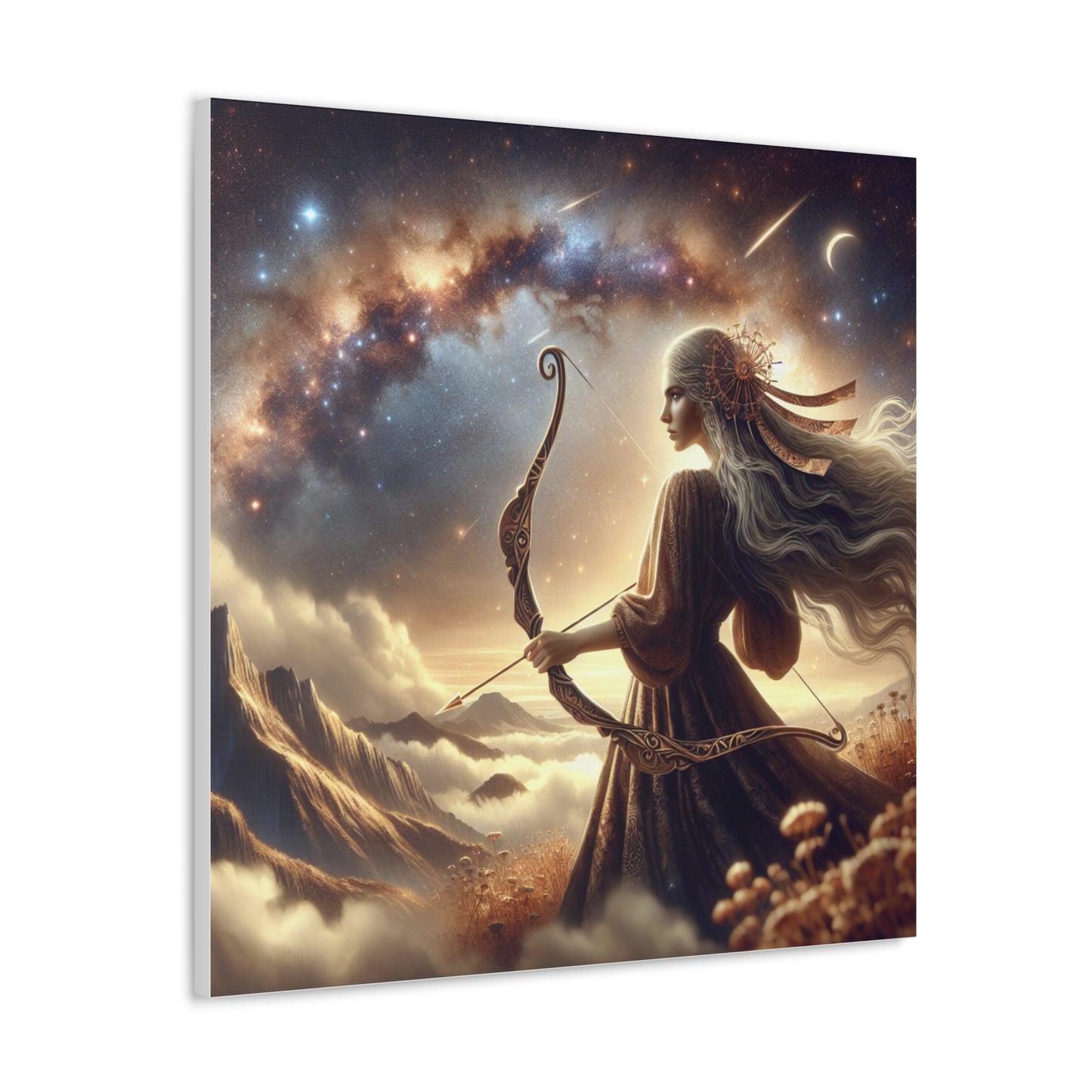 Sagittarius Woman Astrological Sign Canvas Wall Art