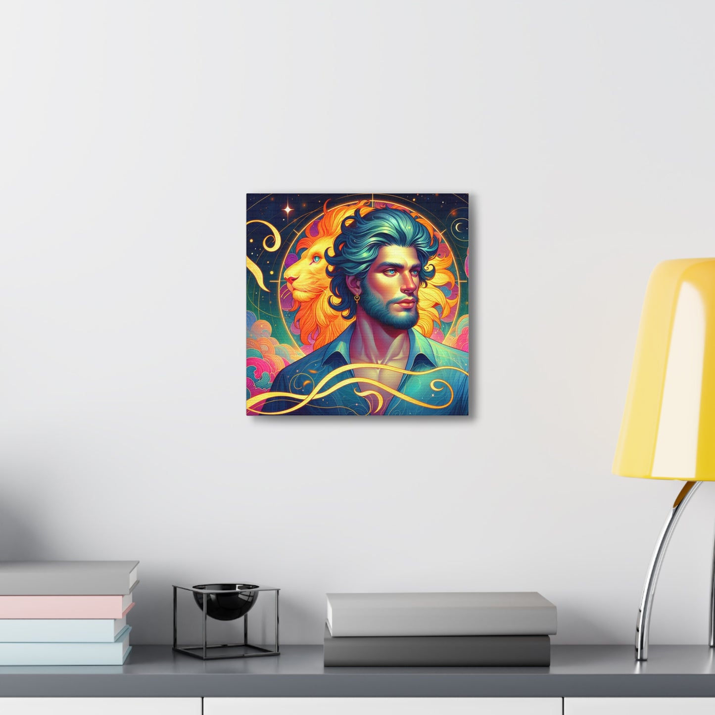 Leo Man Astrological Sign Canvas Wall Art