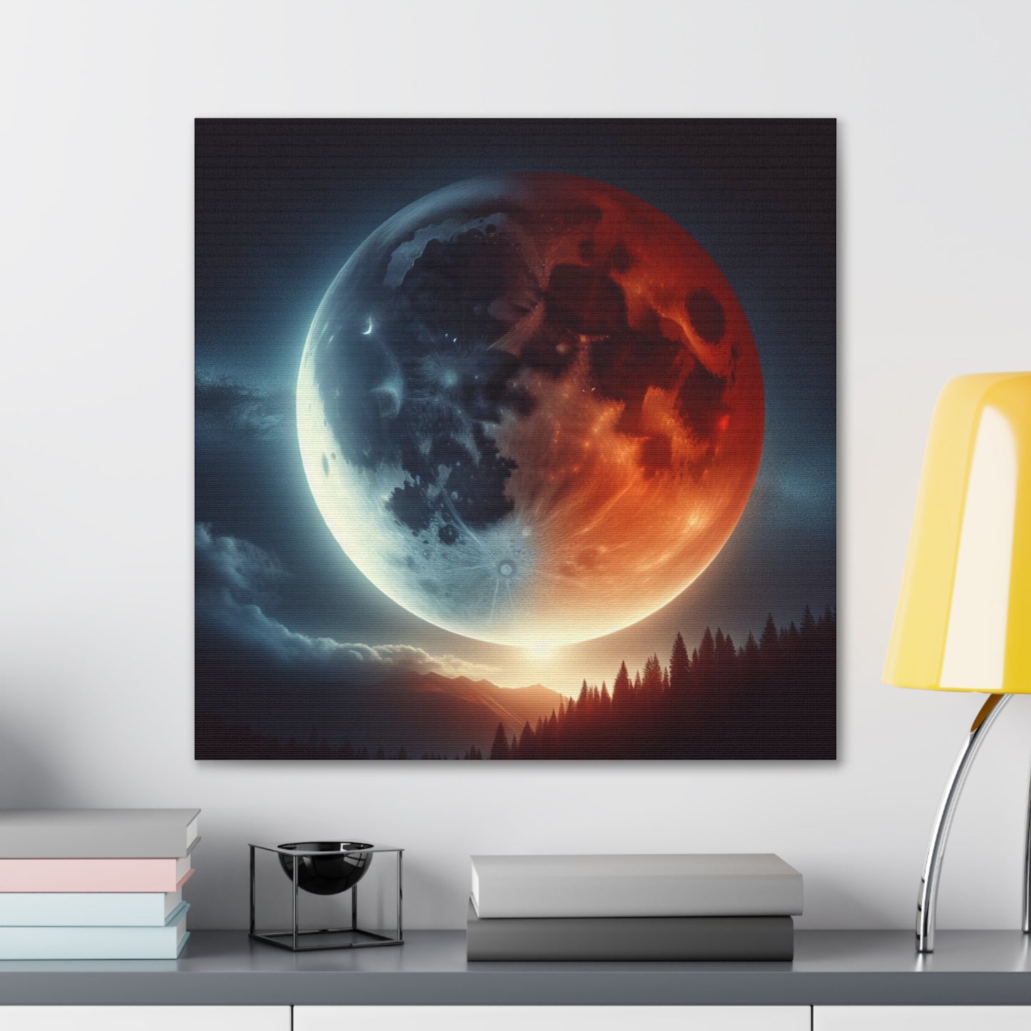 Lunar Eclipse Canvas Wall Art