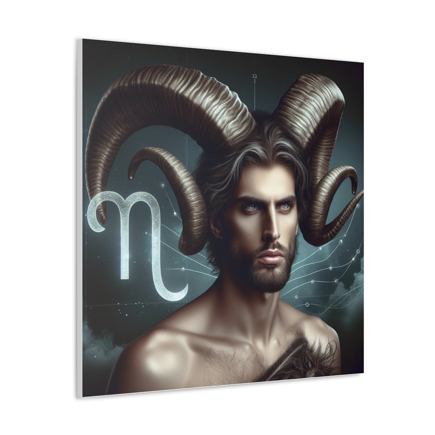 Capricorn Man Astrological Sign Canvas Wall Art