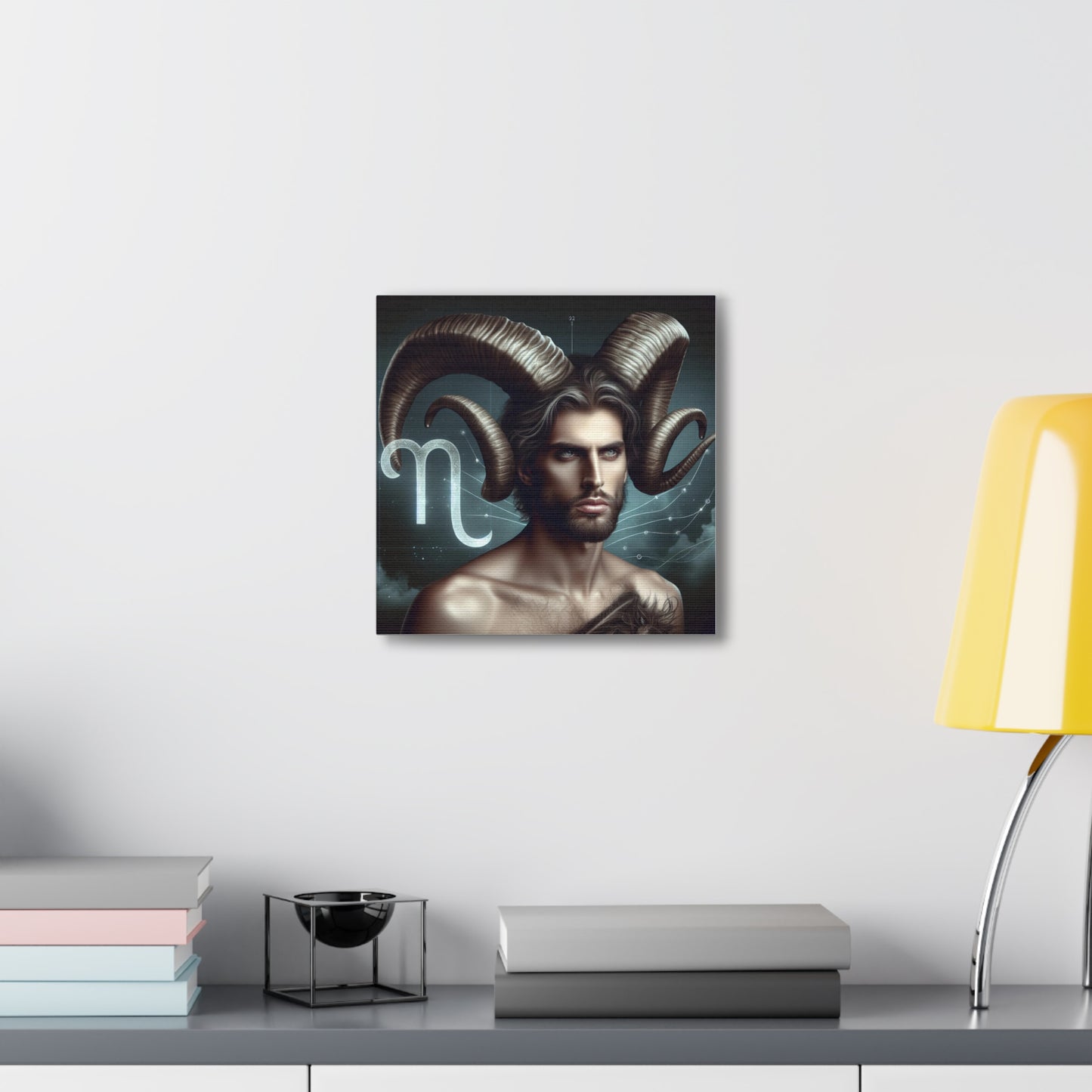 Capricorn Man Astrological Sign Canvas Wall Art