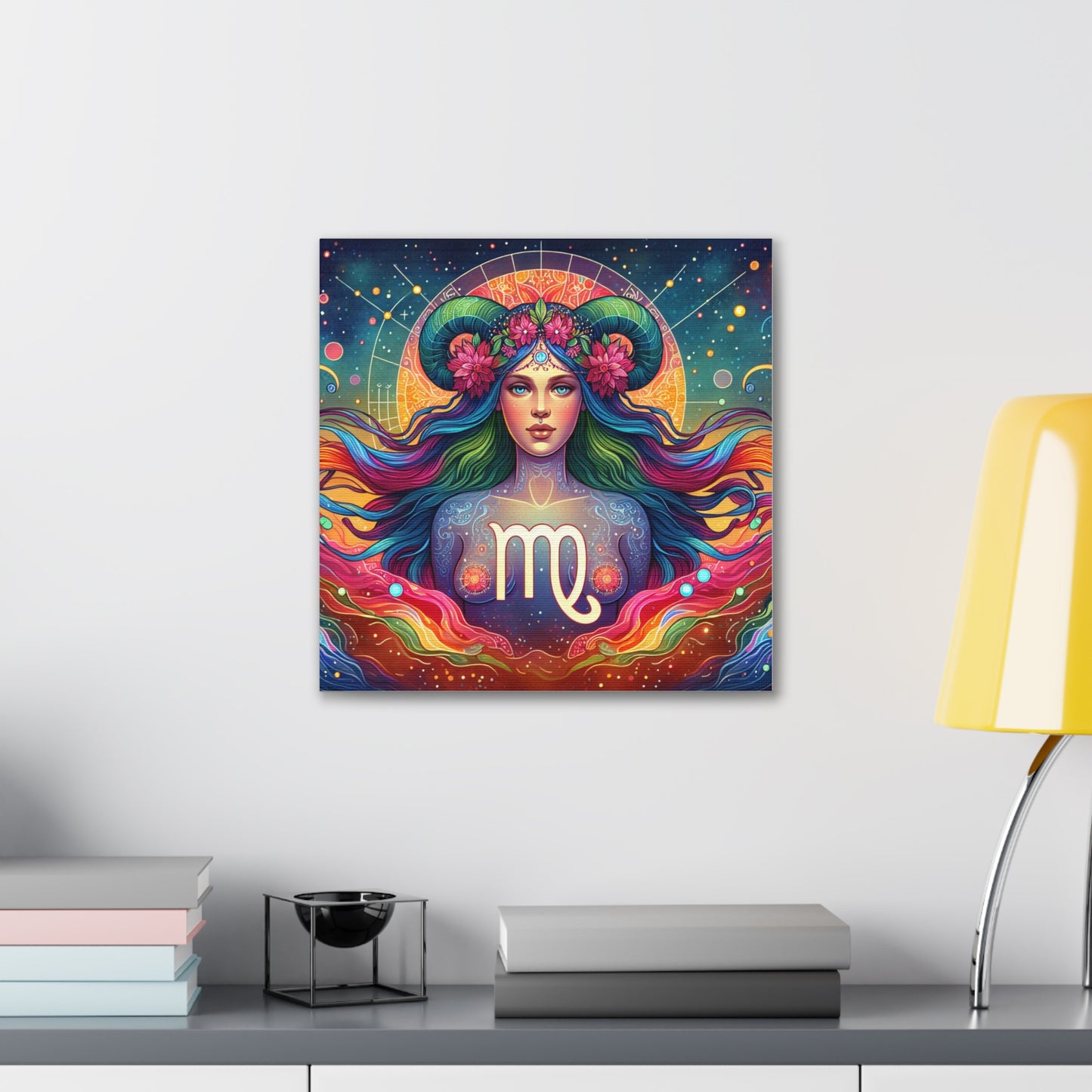 Virgo Woman Astrological Sign Canvas Wall Art