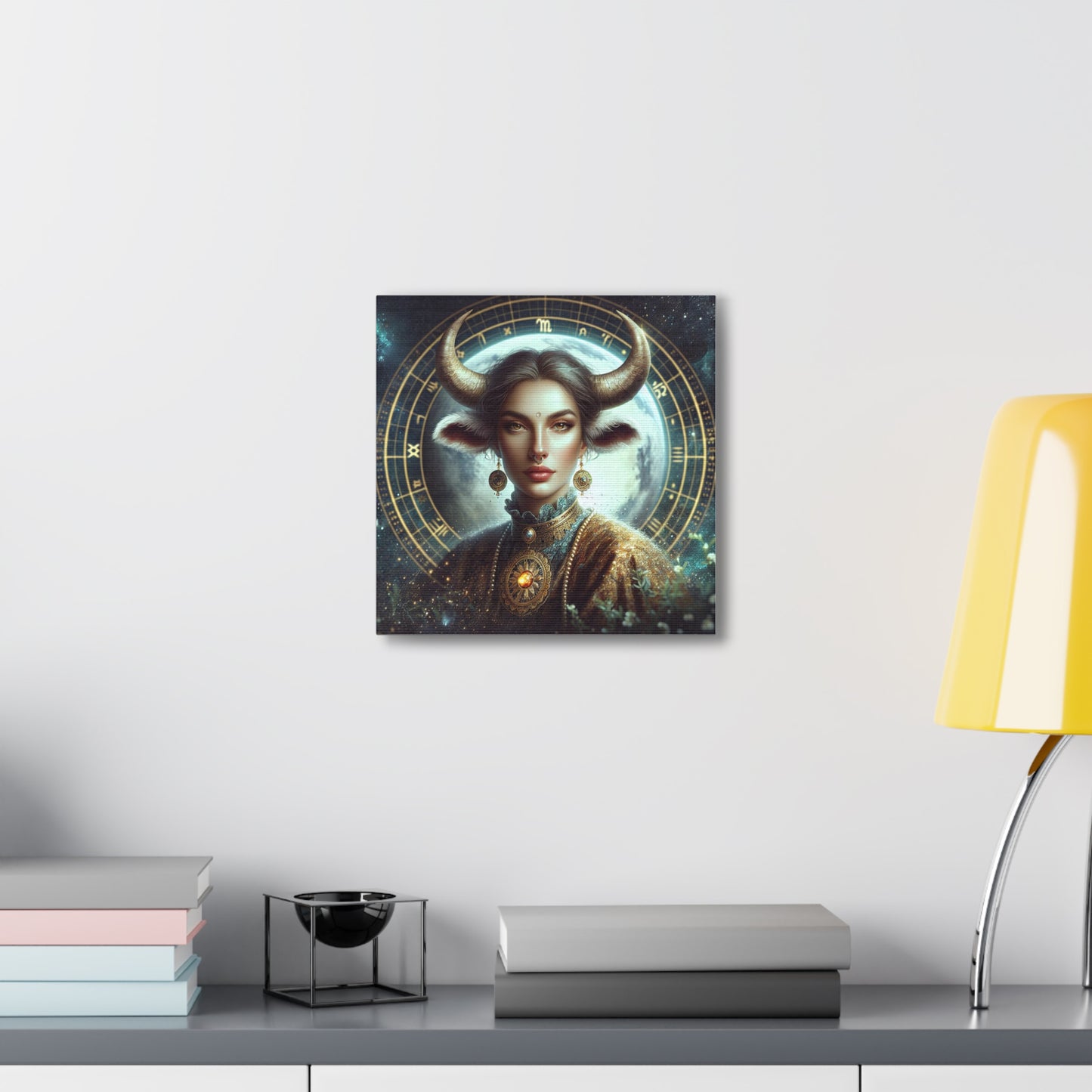 Taurus Woman Astrological Sign Canvas Wall Art