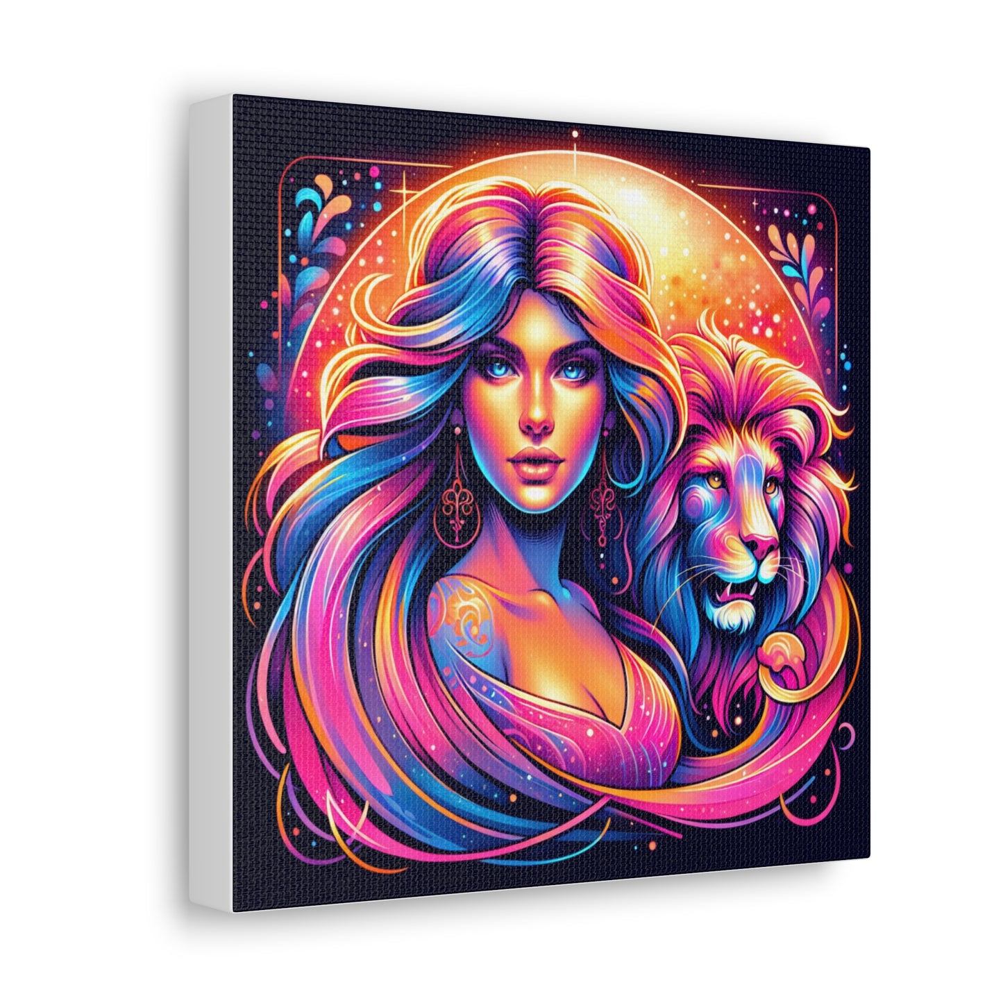 Leo Woman Astrological Sign Canvas Wall Art