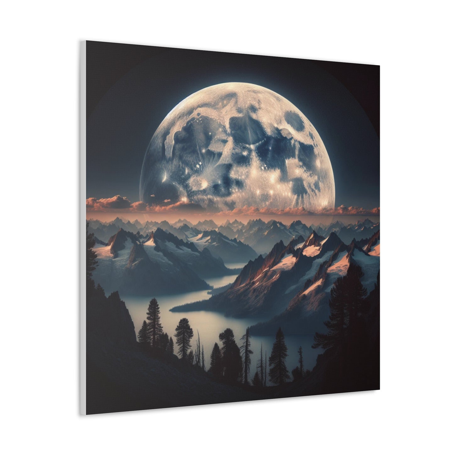 Full Moon Canvas Wall Art