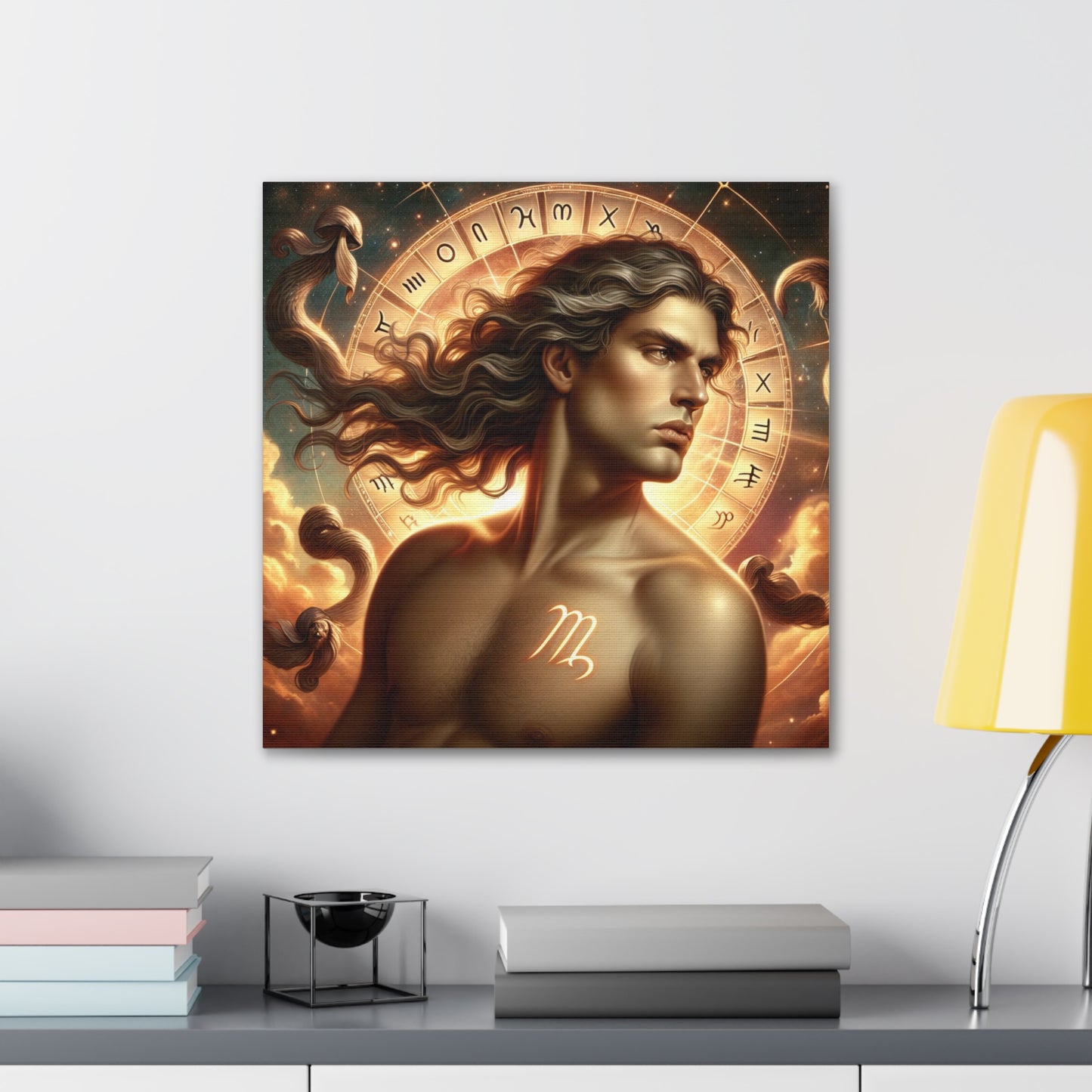 Virgo Man Astrological Sign Canvas Wall Art