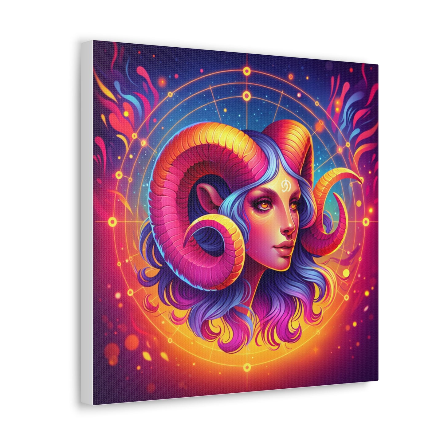 Aries Woman Astrological Sign Canvas Wall Art