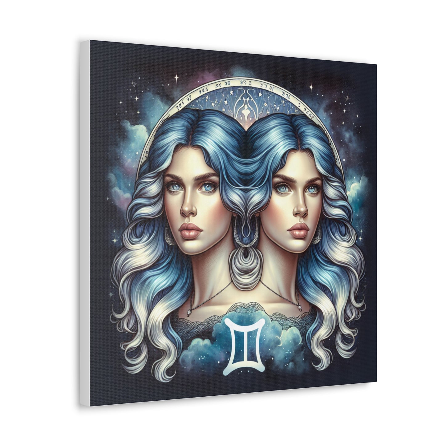 Gemini Woman Astrological Sign Canvas Wall Art