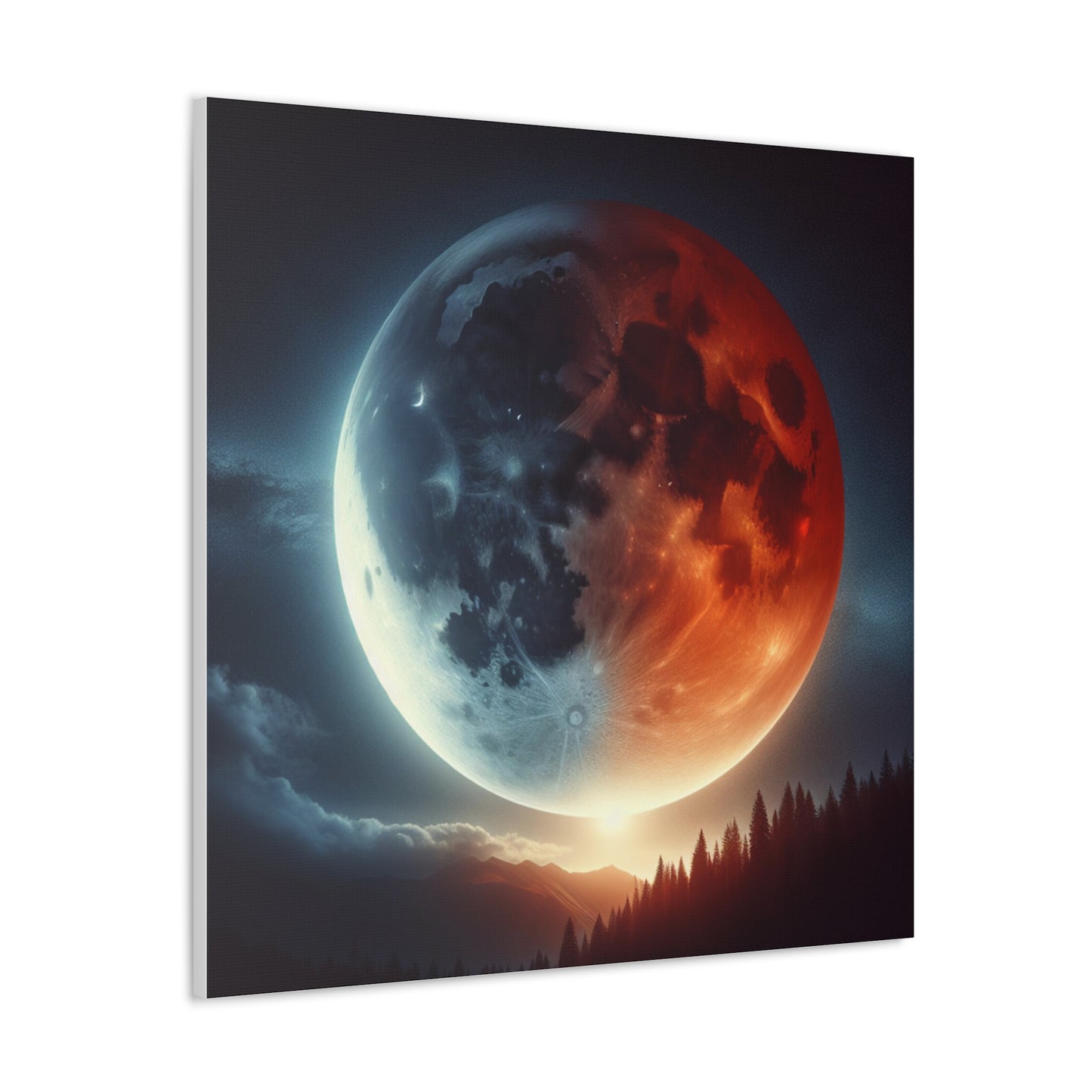 Lunar Eclipse Canvas Wall Art