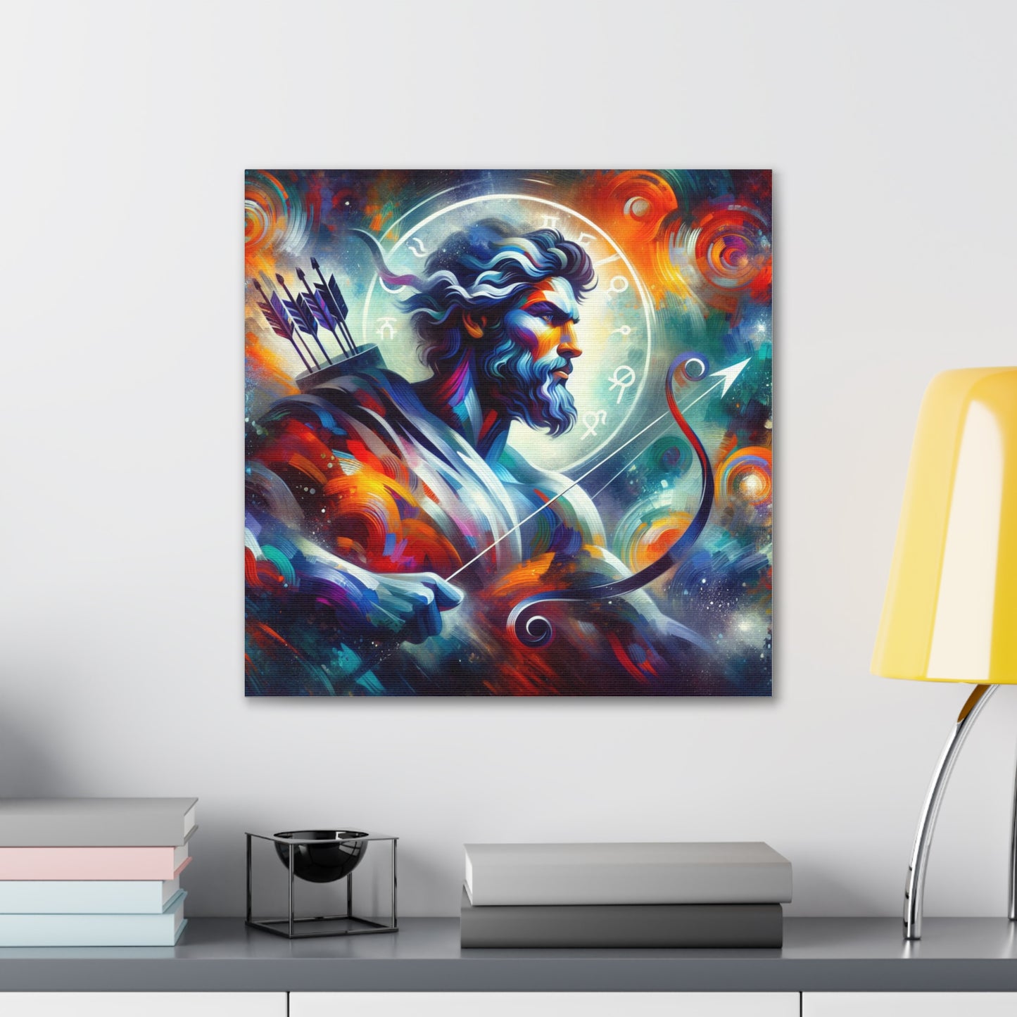 Sagittarius Man Astrological Sign Canvas Wall Art