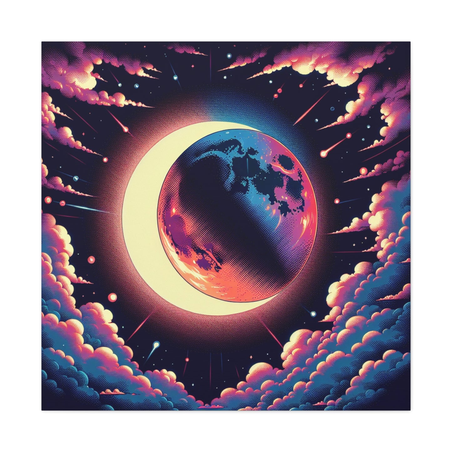 Lunar Eclipse Canvas Wall Art