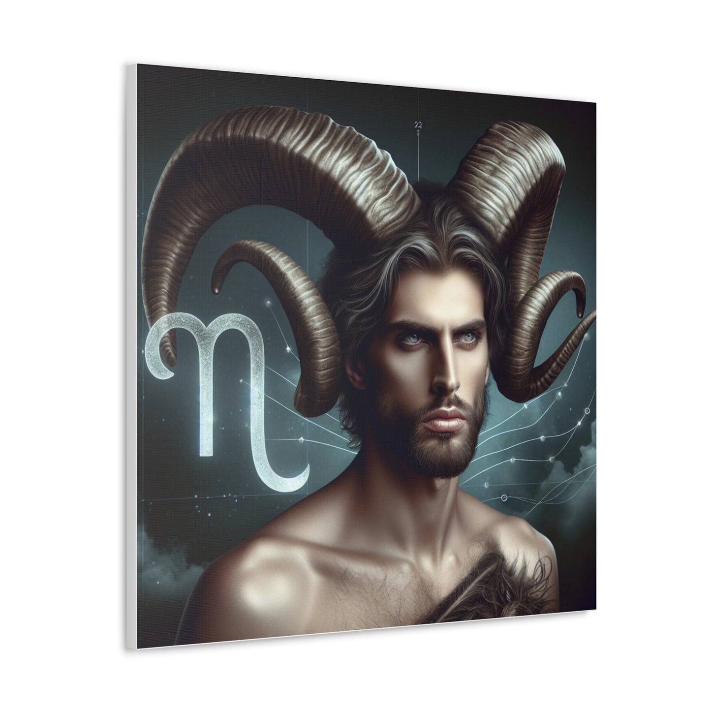 Capricorn Man Astrological Sign Canvas Wall Art