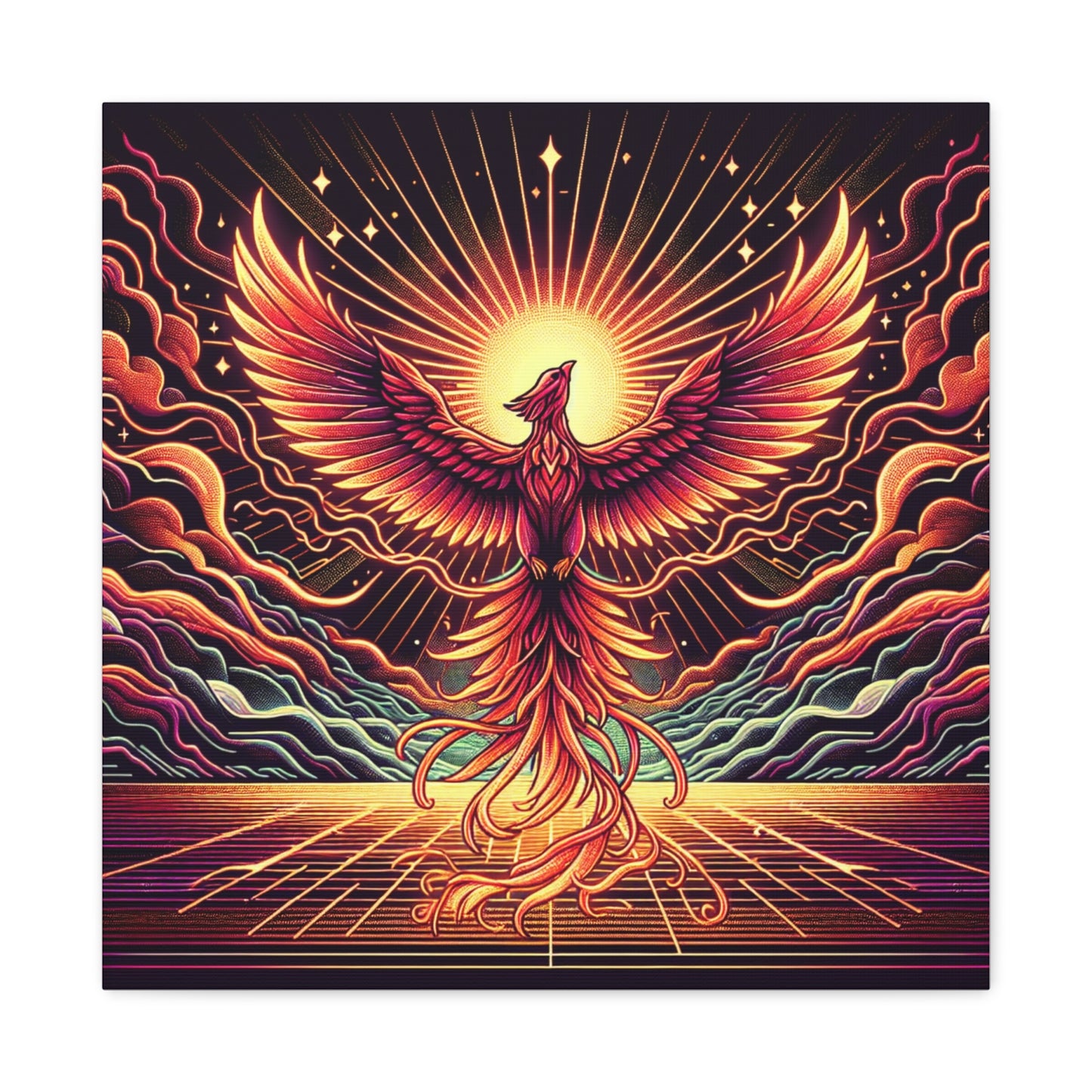 Phoenix Rising Canvas Wall Art