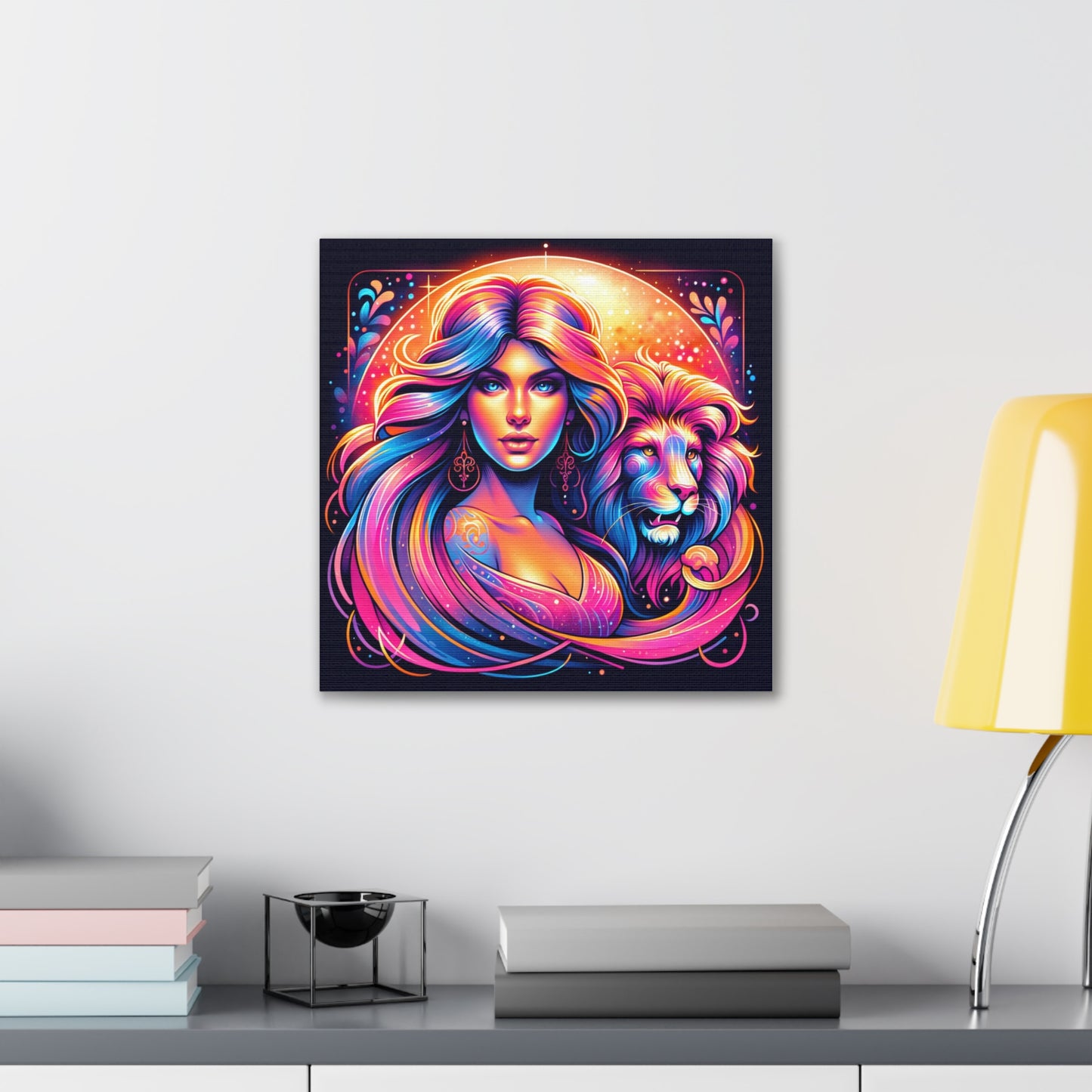 Leo Woman Astrological Sign Canvas Wall Art